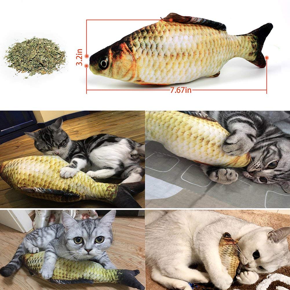 Jouets Chat, 23 Pièces Lot de Jouets pour Chaton Intérieur, Jeu Interactif avec Plumes Baguette pour Chaton, Cataire Jouet Poisson, d'herbe à Chat Naturel Matatabi
