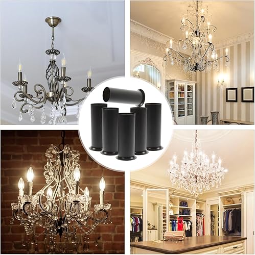 Miniatura 4 de Fundas para candelabros, fundas para velas, fundas de metal de 3 pulgadas de alto, bases de candelabro, aptas para candelabros, 6 candelabros de