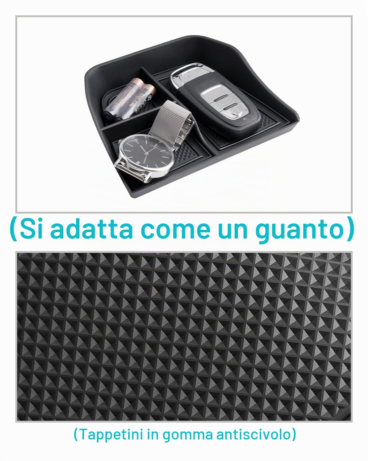 CDEFG Compatibile con Renault Megane E-Tech/Scenic 2022-2024 2025, organizer per console centrale, scatola di immagazzinaggio Megane E-Tech, portaoggetti per auto, vassoio per console