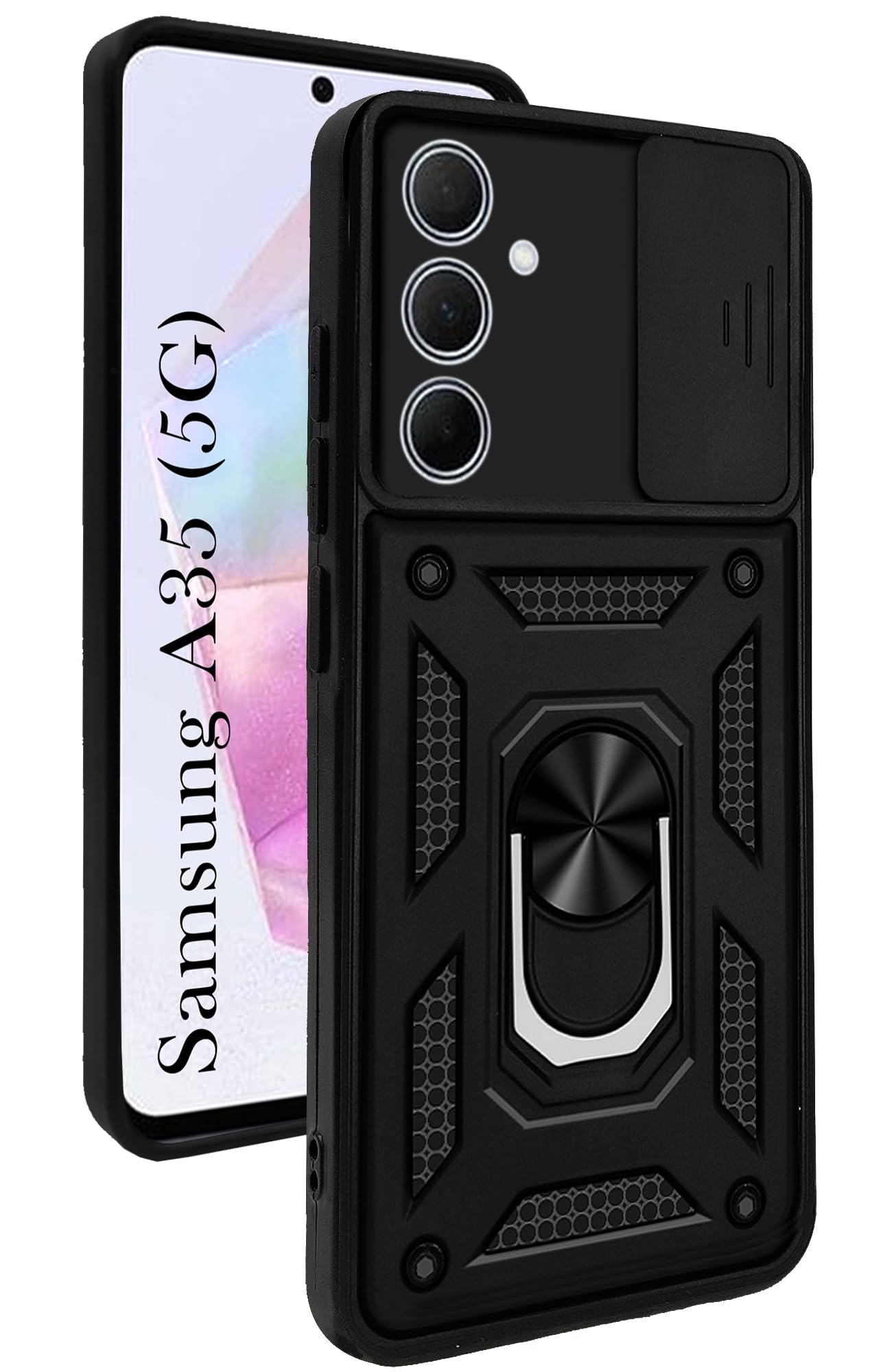 Jkobi Back Cover Case for Samsung Galaxy A35 5G (Hybrid Dual Armor Polycarbonate | Carbon Black) (B0D31N1QWD) Amazon Price History, Amazon Price Tracker