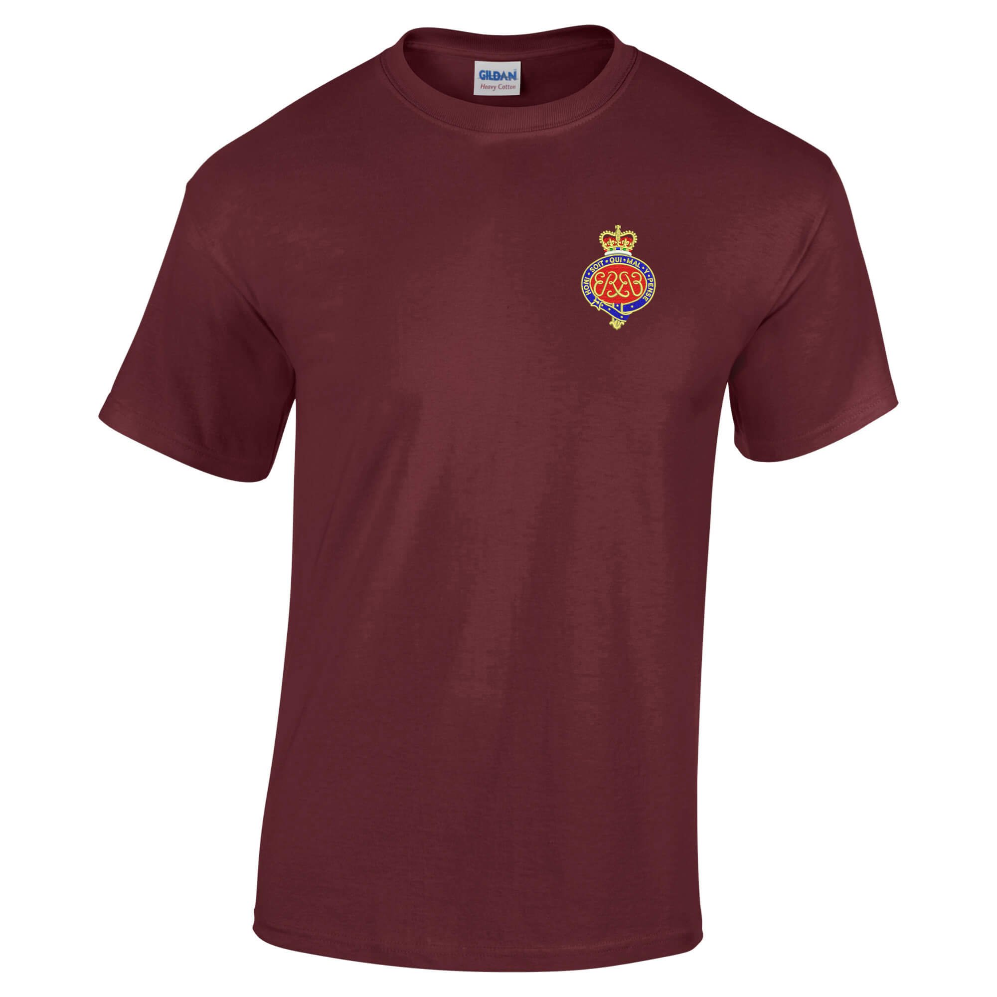 Pineapple Joe's Men's Burgundy Grenadier Guards Embroidered T-Shirt - Large