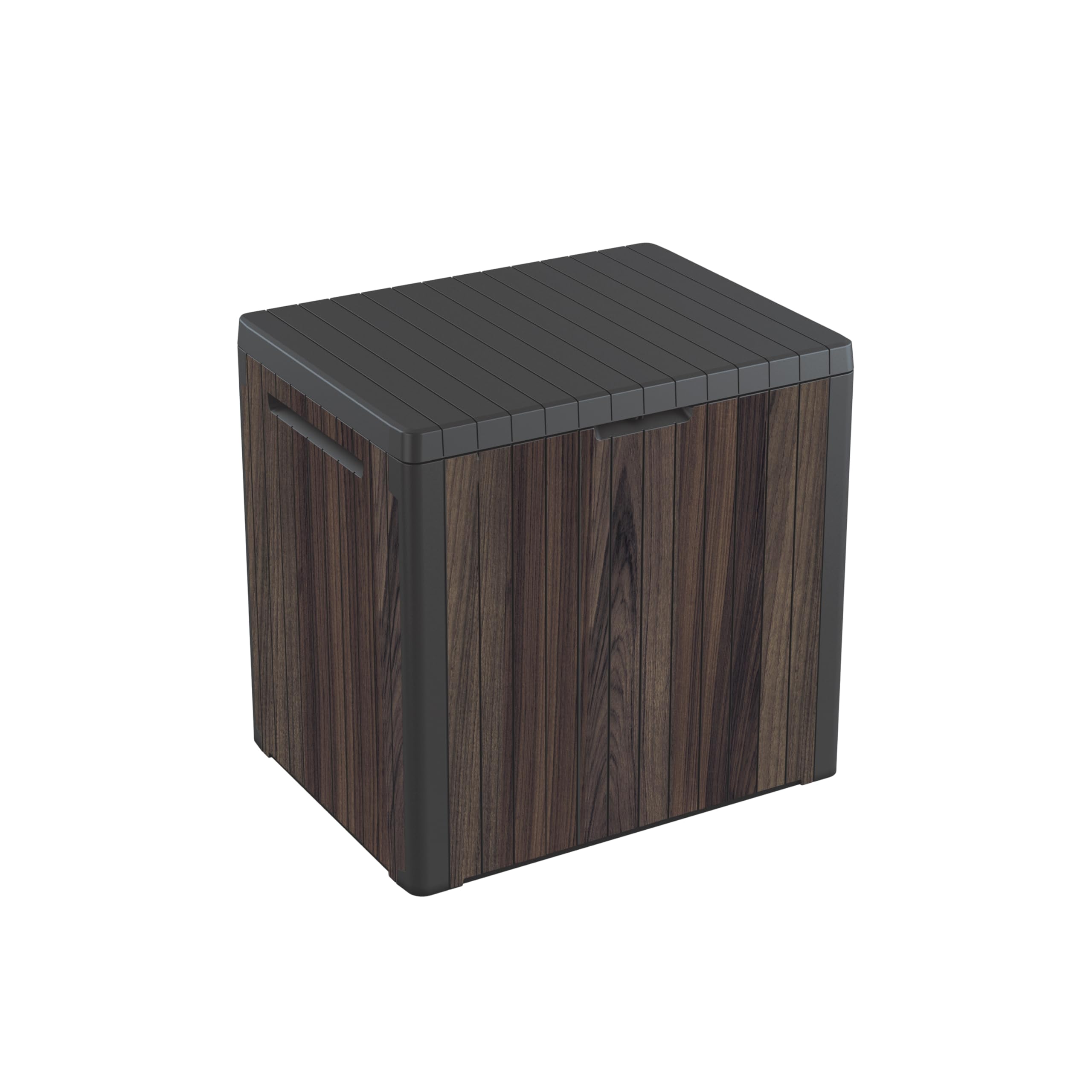 Keter Signature 113L City Outdoor Garden Storage Box - Rosewood | Compact, Weather‑Resistant Storage with Lockable Lid & Multi‑Functional Design — image 1