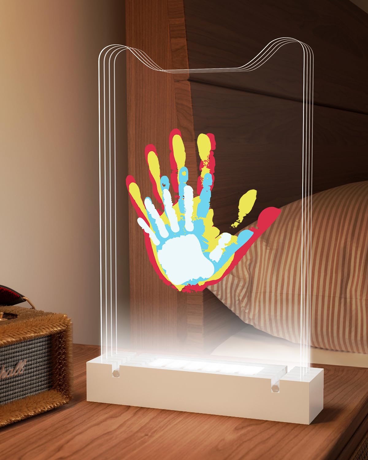 Photo 1 of Grandma Gifts,Family Handprint Kit with Light, Baby Hand and Footprint Kits, Family Gifts Keepsake for New Parent and Newborn, Cat Gifts,Gifts for New mom