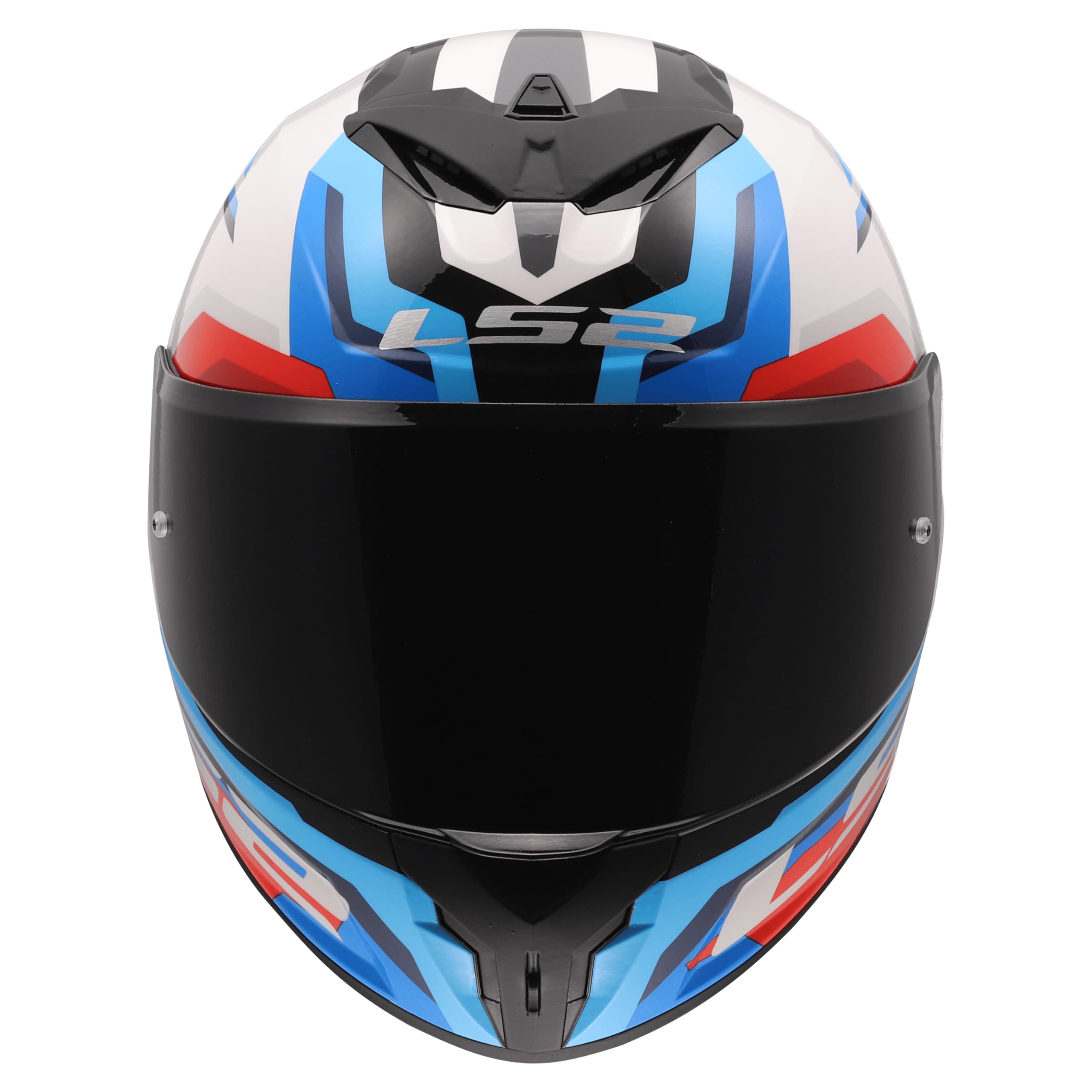 LS2, Casco Moto Integrale RAPID III HYPER White Blue Red, S