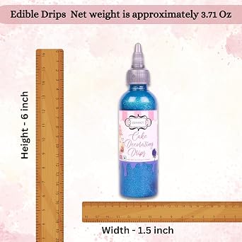 Confect Edible Night Shine Navy Drip for Cakes & Cupcakes Premium Cake Decorating Drip for Doughnuts, Desserts & Pastries Vibrant Navy Blue Edible Drizzle 3.71 Oz