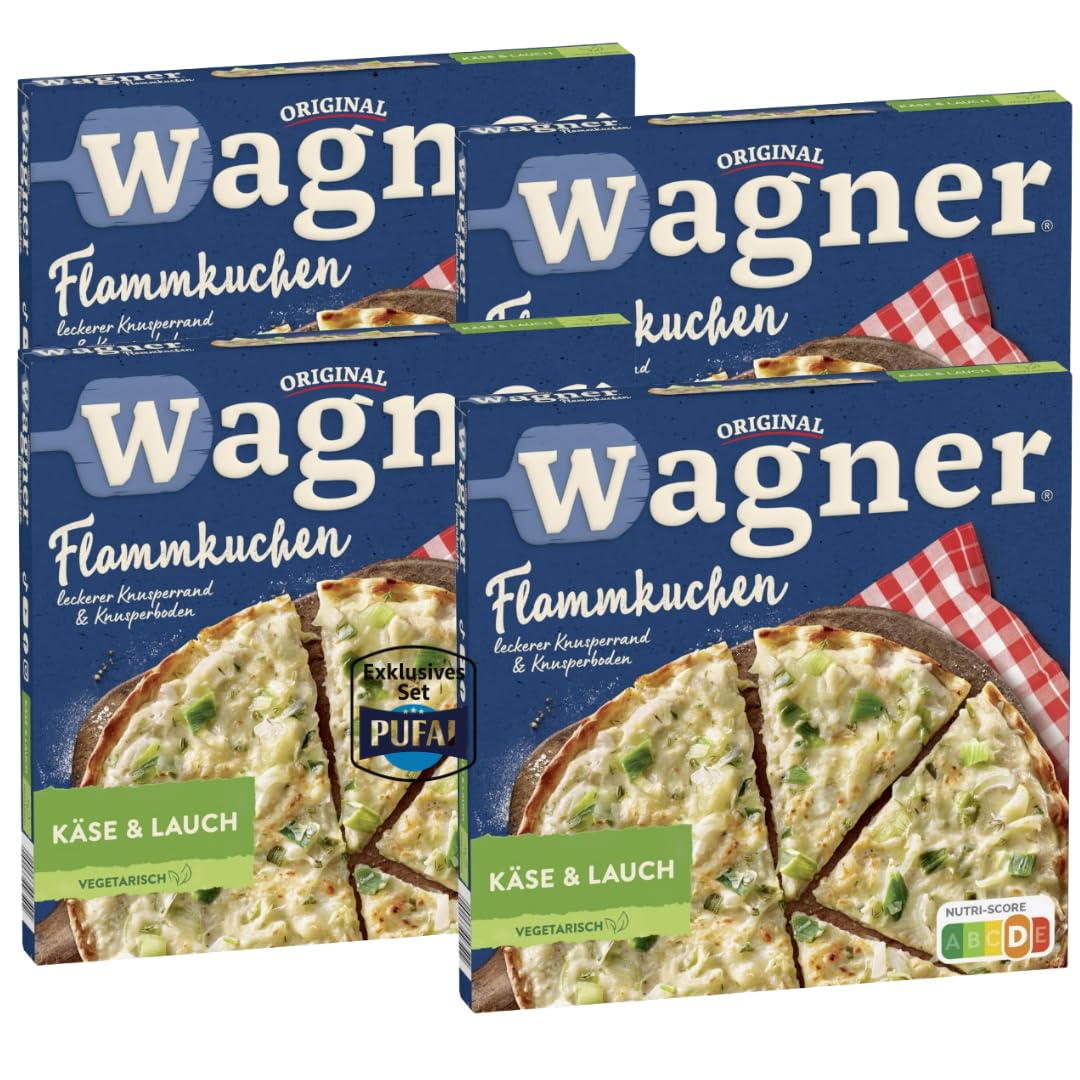 Pizza Flammkuchen – Käse & Lauch – 320 g – 4er Pack – Herzhaft & knusprig