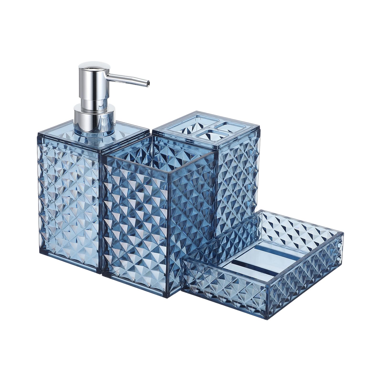 Juego de baño completo con dispensador de jabón y taza de enjuague Zerodeko