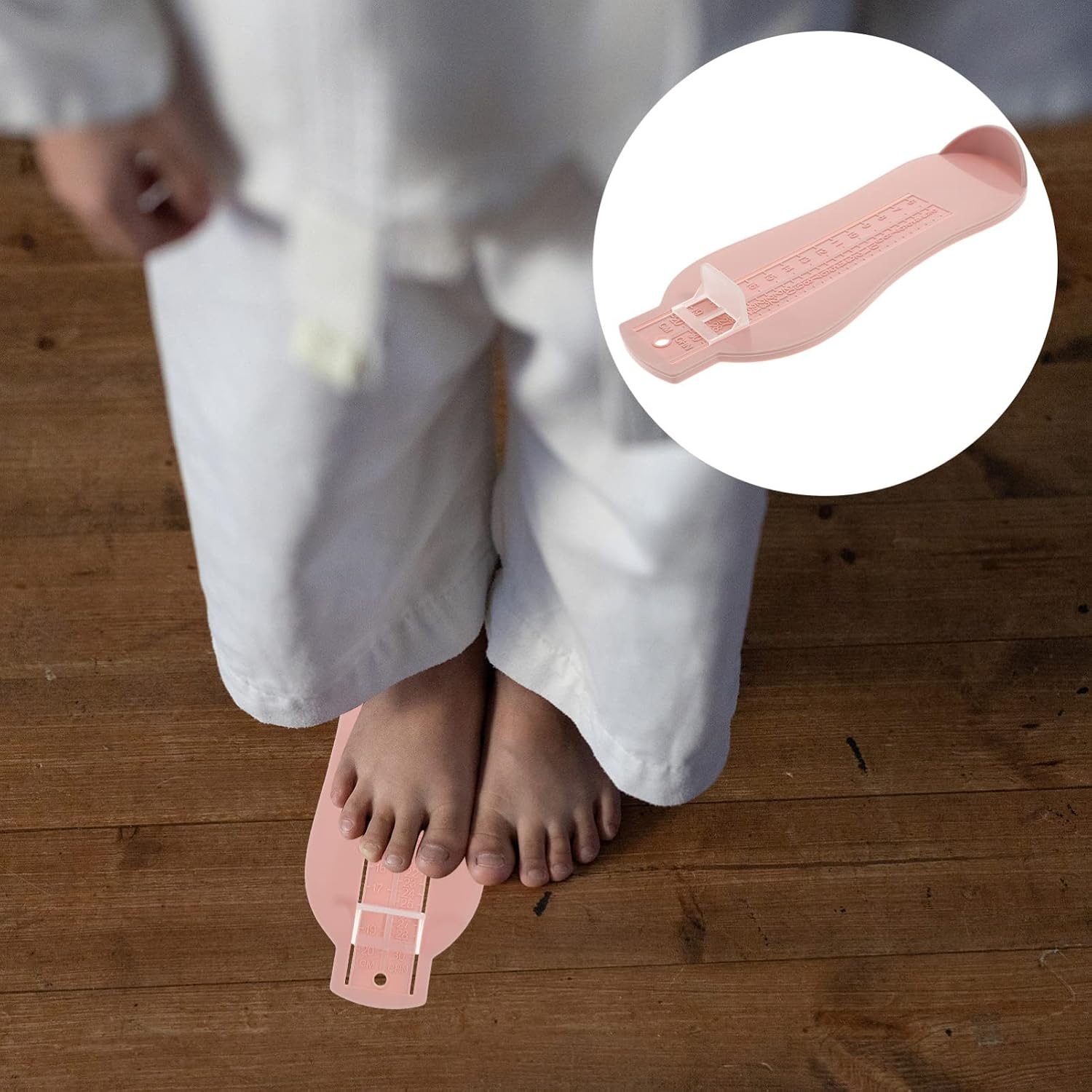 OUNONA Foot Measuring Device Plain Pink Foot Gauge Tool for Shoe Measurement Accurate Foot Measurement for Boys for Online Shoe Shopping