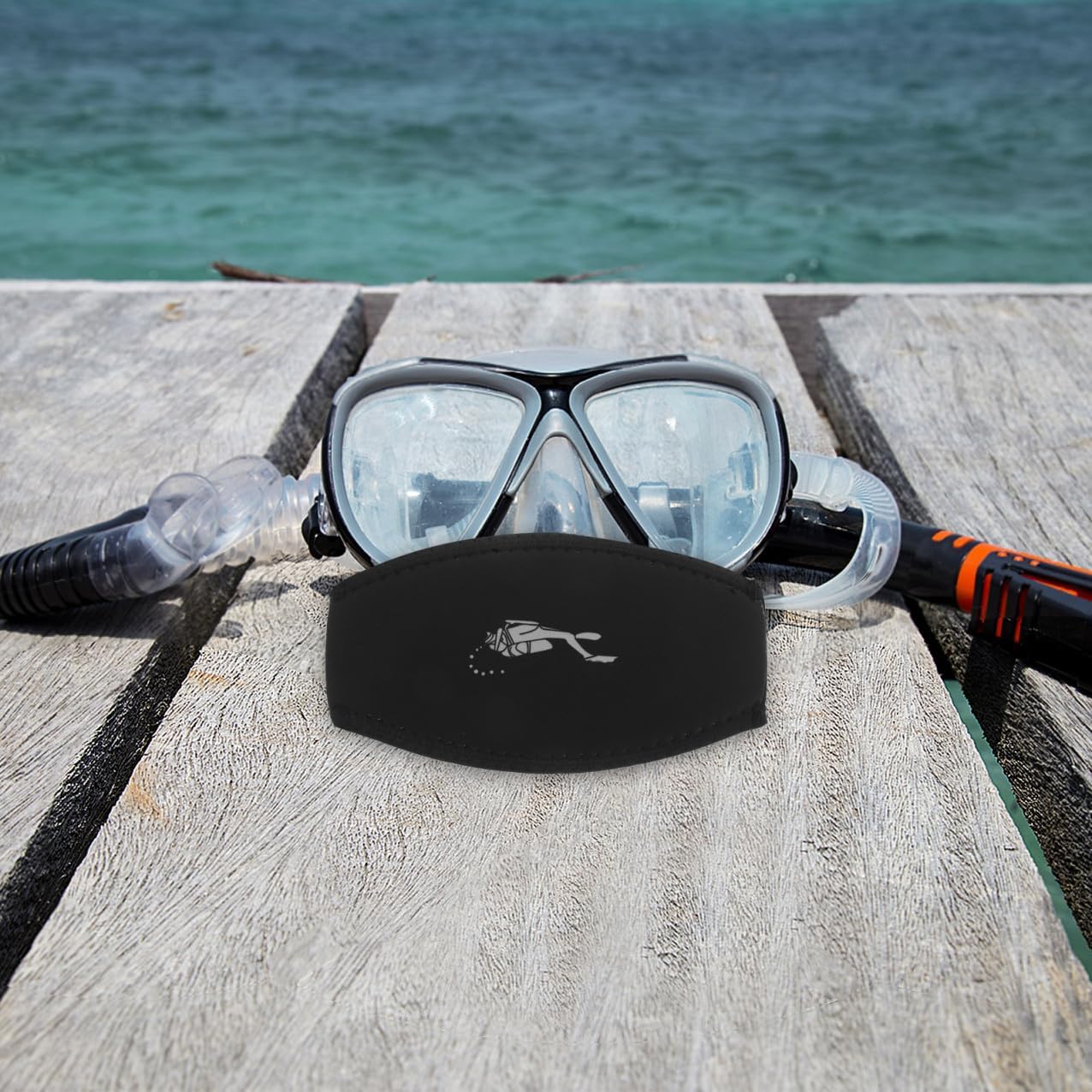 SUPVOX Neoprene Mask Strap Cover for Scuba Diving Snorkeling Durable Sbr Material Comfortable Hair Wrap Accessory Easy Installation for Water Sports Gear