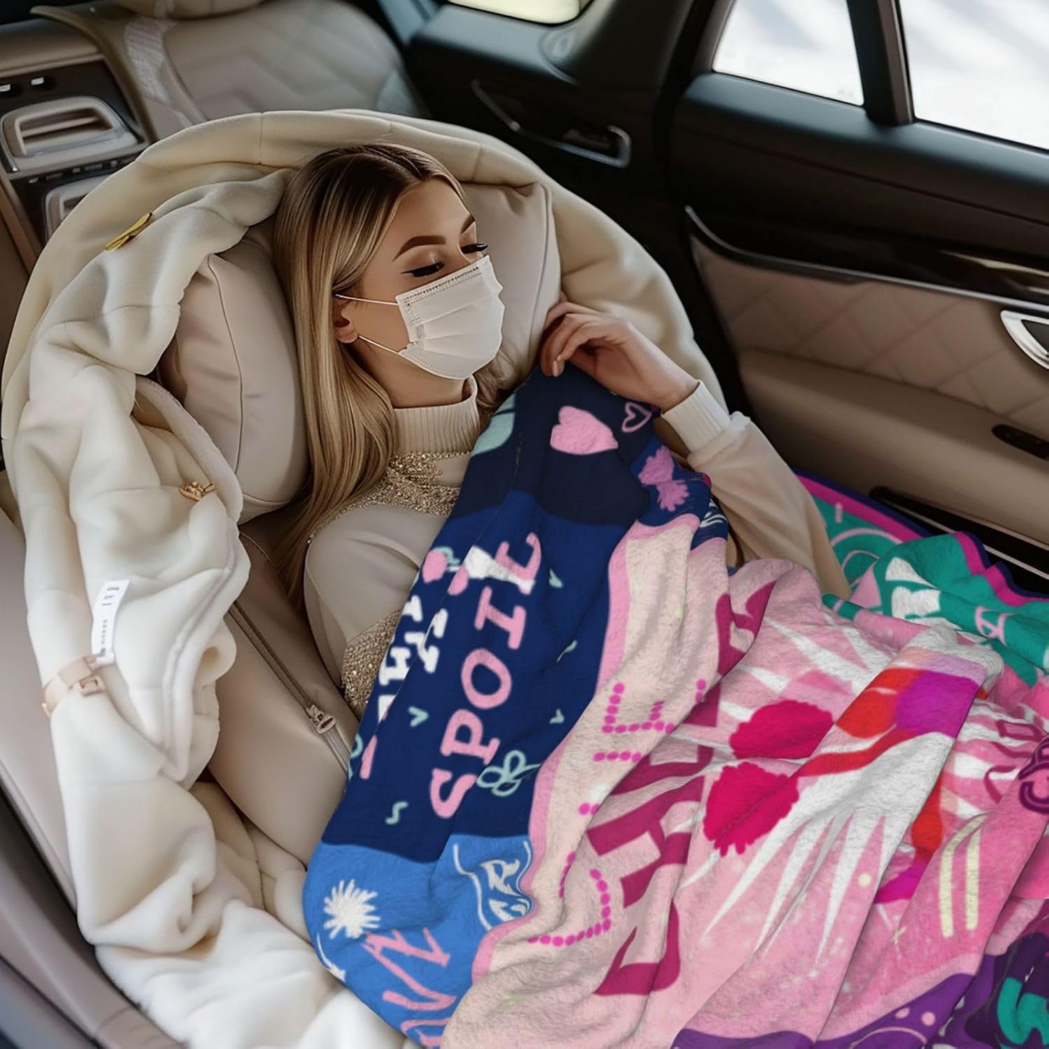 Cheerleader Blanket 80"x60" - Gifts for Girls, Teens, Kids, Coach, Cheer Team - Birthday Ideas - Lightweight Flannel for Living Room, Sofa - Soft Cozy Bedding