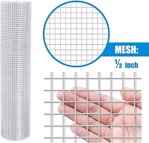 Miniatura 14 de Fencer Wire Malla de alambre metálica de tela metálica de calibre 19 1/2 "x 1/2", jaula soldada galvanizada de alambre para aves de corral, malla