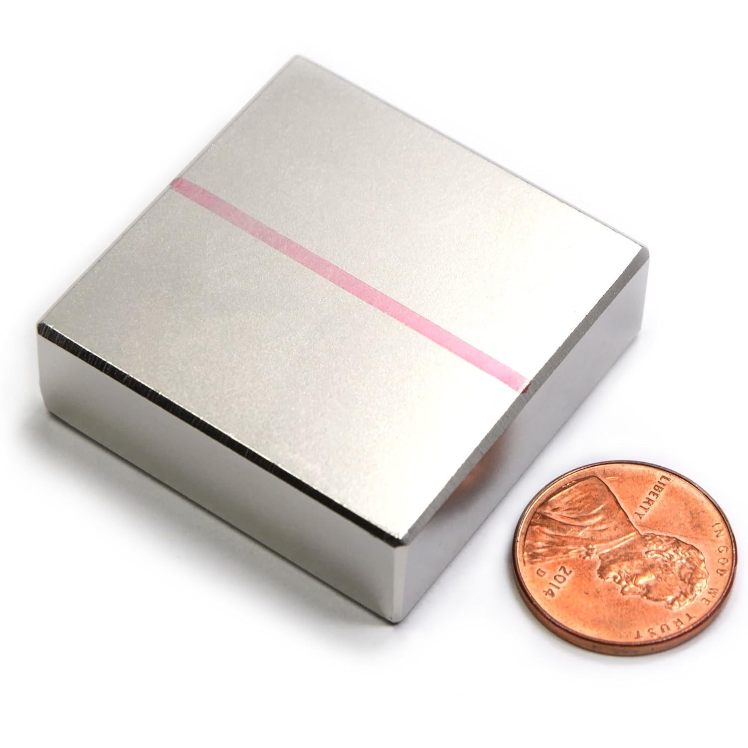 CMS Magnetics Rare Earth Block Neodymium Magnet Grade N52 1-1/2" x 1-1/2" x 1/2" - One Piece
