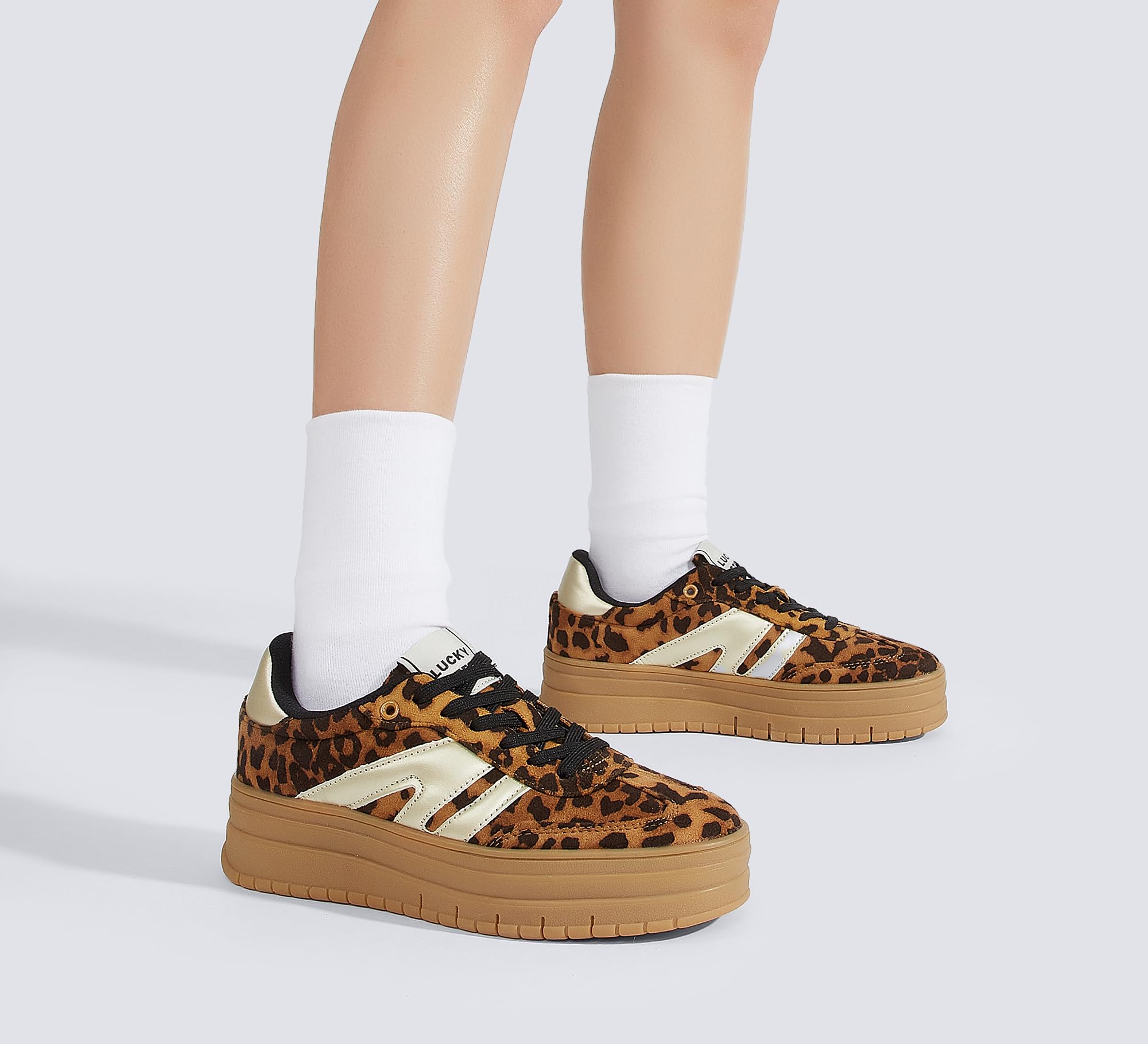 LUCKY STEP Zapatillas Plataforma Mujer - Cuña Clásica Lona Retro Tobillo Bajo Cómodas Diarias