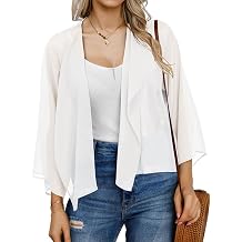 Womens Summer Tops Short Shrugs Kimono Cardigans Casual Chiffon Bolero Jackets 2026