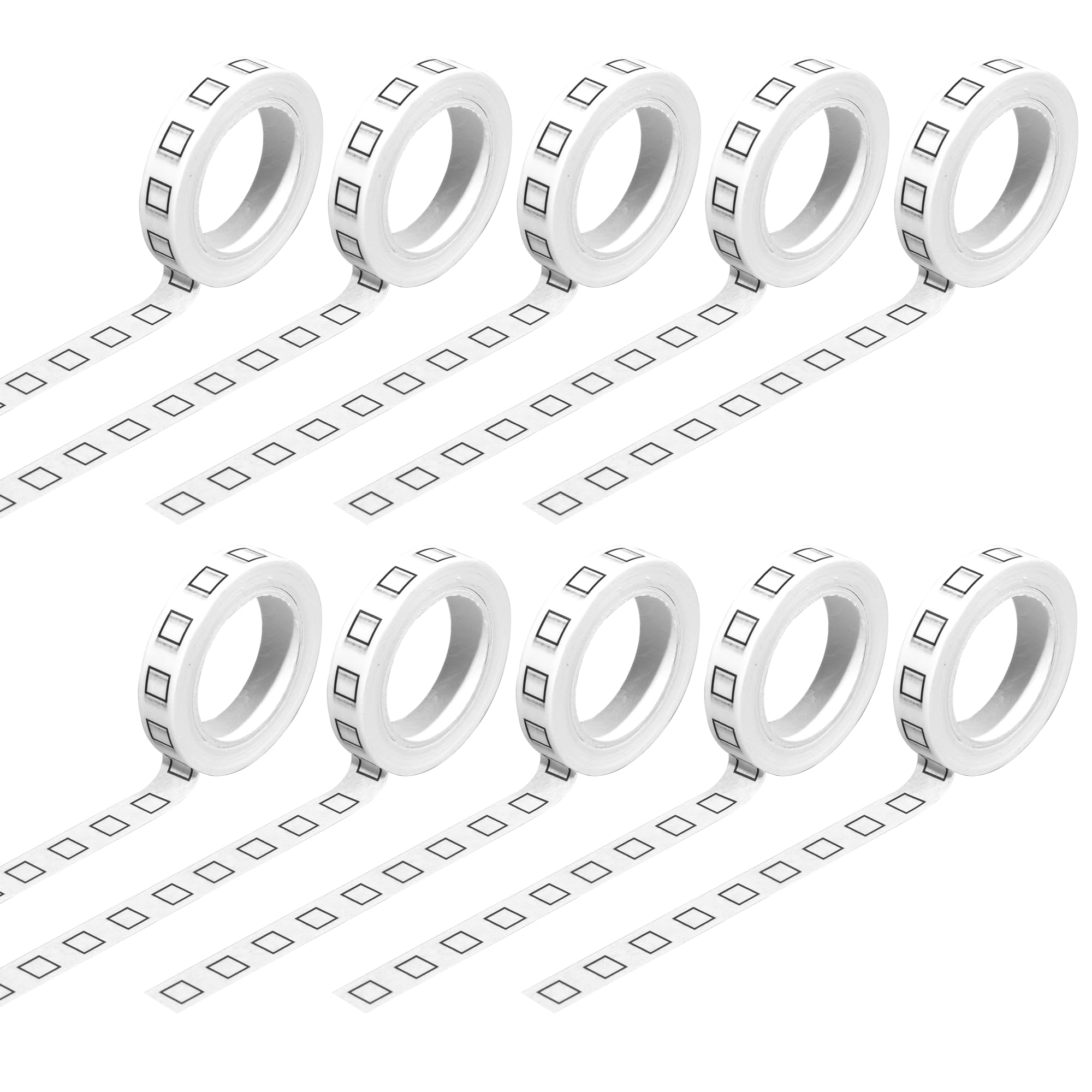 10 rollos de cintas Washi de 8 mm, cinta adhesiva decorativa fina para manualidades, hogar, escuela, oficina, bricolaje, envoltura de regalos, marco de fotos, álbumes de recortes