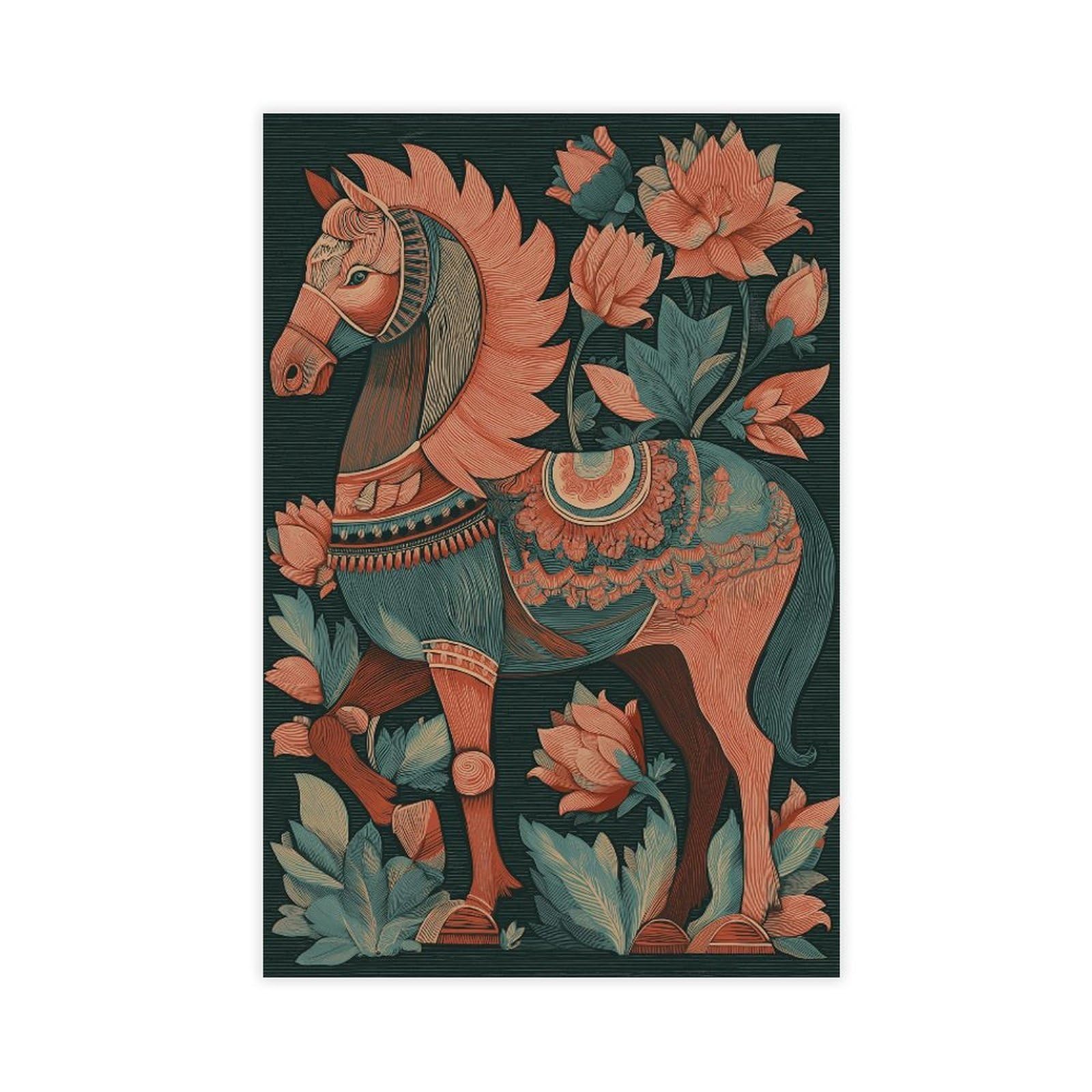 YWTJAX Horse Poster Canvas Poster for Dorm Room Decor Gift