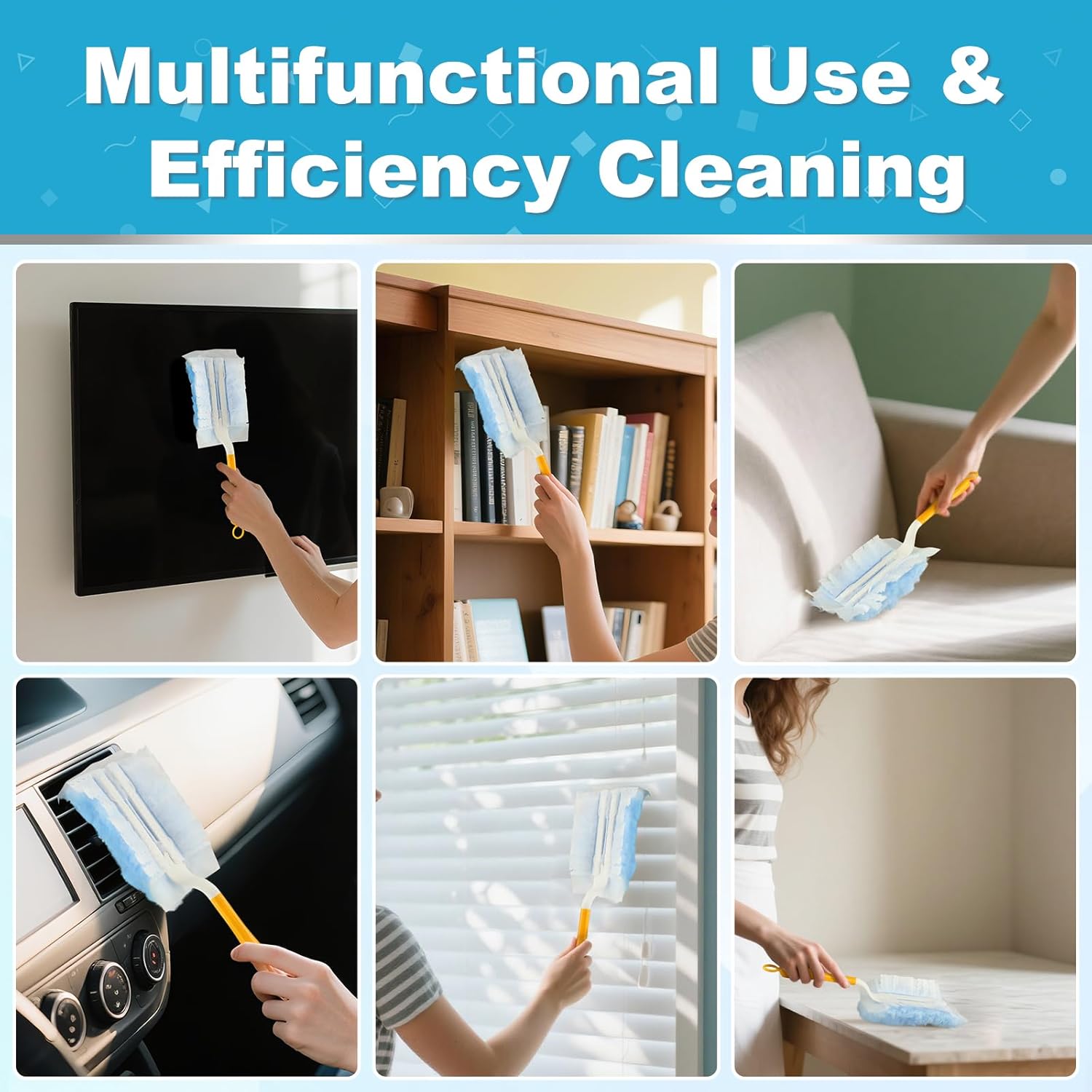 Duster Refills for Swiffer Dusters，Strong Static Dust Removal，Duster