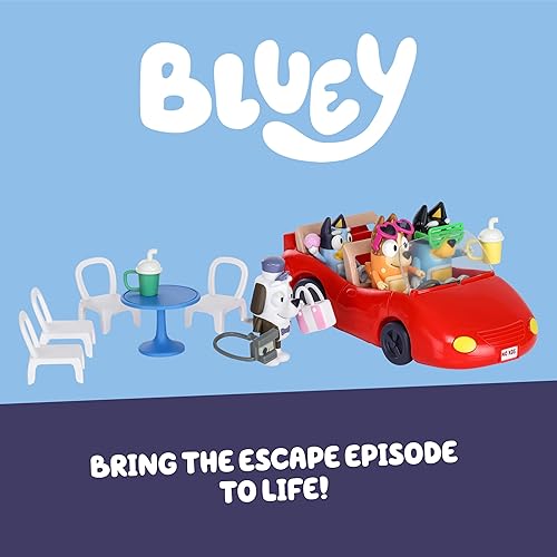 Miniatura 5 de Bluey Convertible con paquete de 4 figuras de 2.5 pulgadas, 9 accesorios y hoja de calcomanías, exclusivo