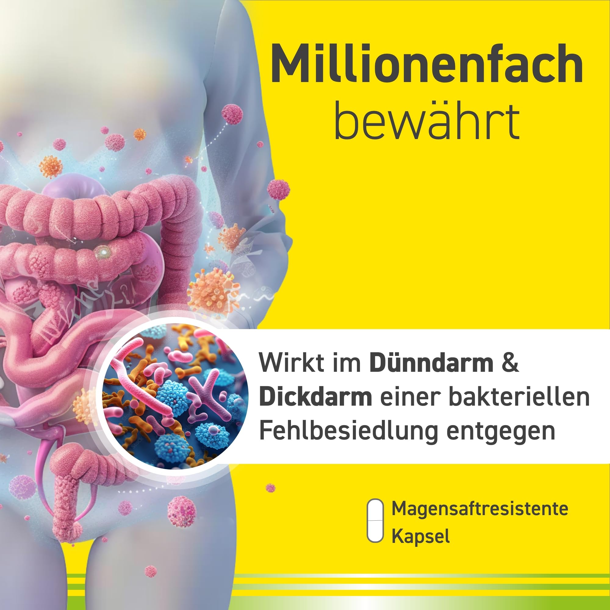 OMNIFLORA® N Kapseln – Hochdosiertes Arzneimittel - Probiotikum zur Stärkung der Darmflora und Linderung von Darmbeschwerden - 100 Kapseln