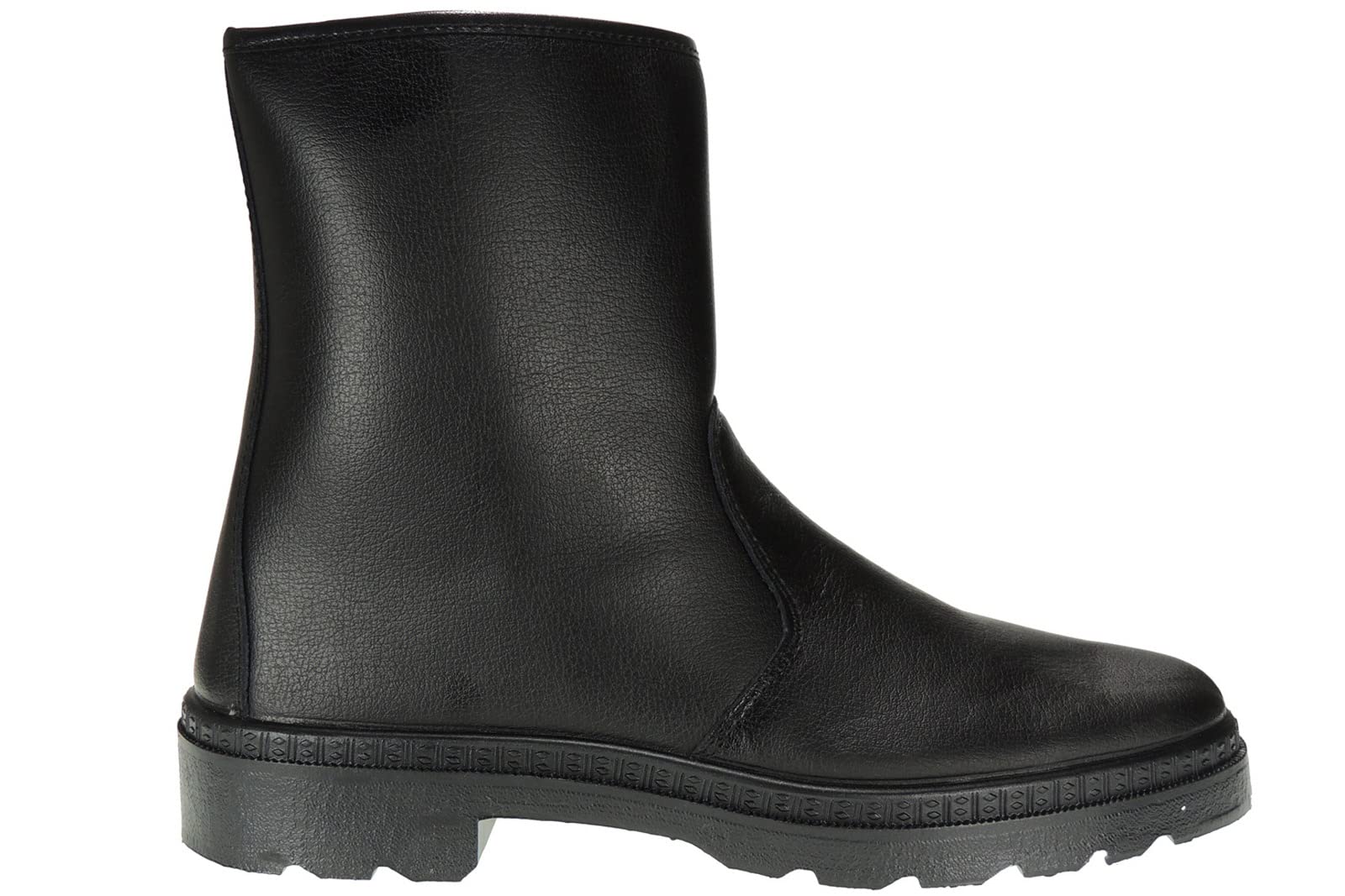 Calzados Romero POSTIGO | Bota Para Trabajos De Granja y Ganadería. En Piel Para Hombre. Caña De Media Altura y Cremallera. Negro talla 40