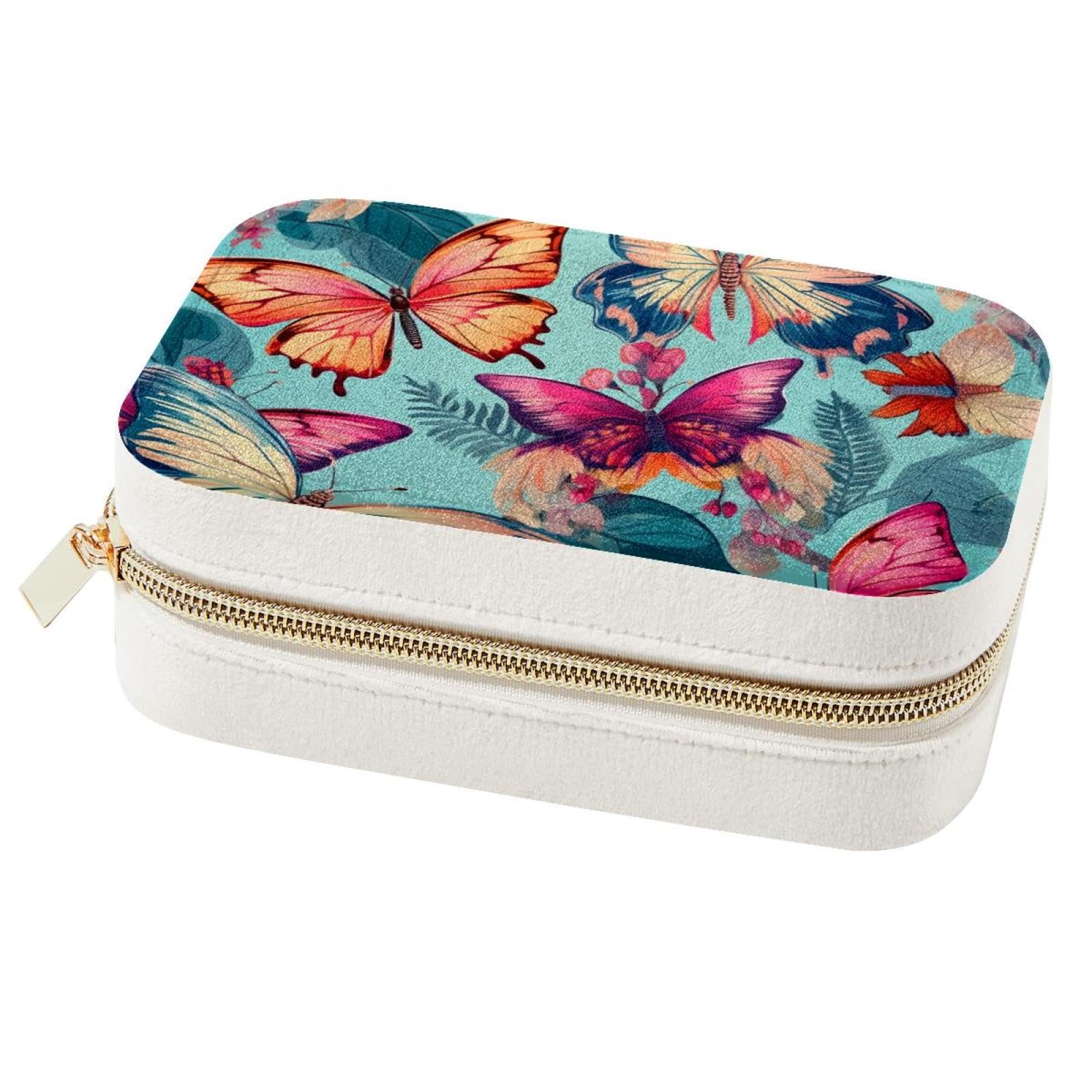 Boîte à bijoux de voyage portable organisateur bagues et colliers