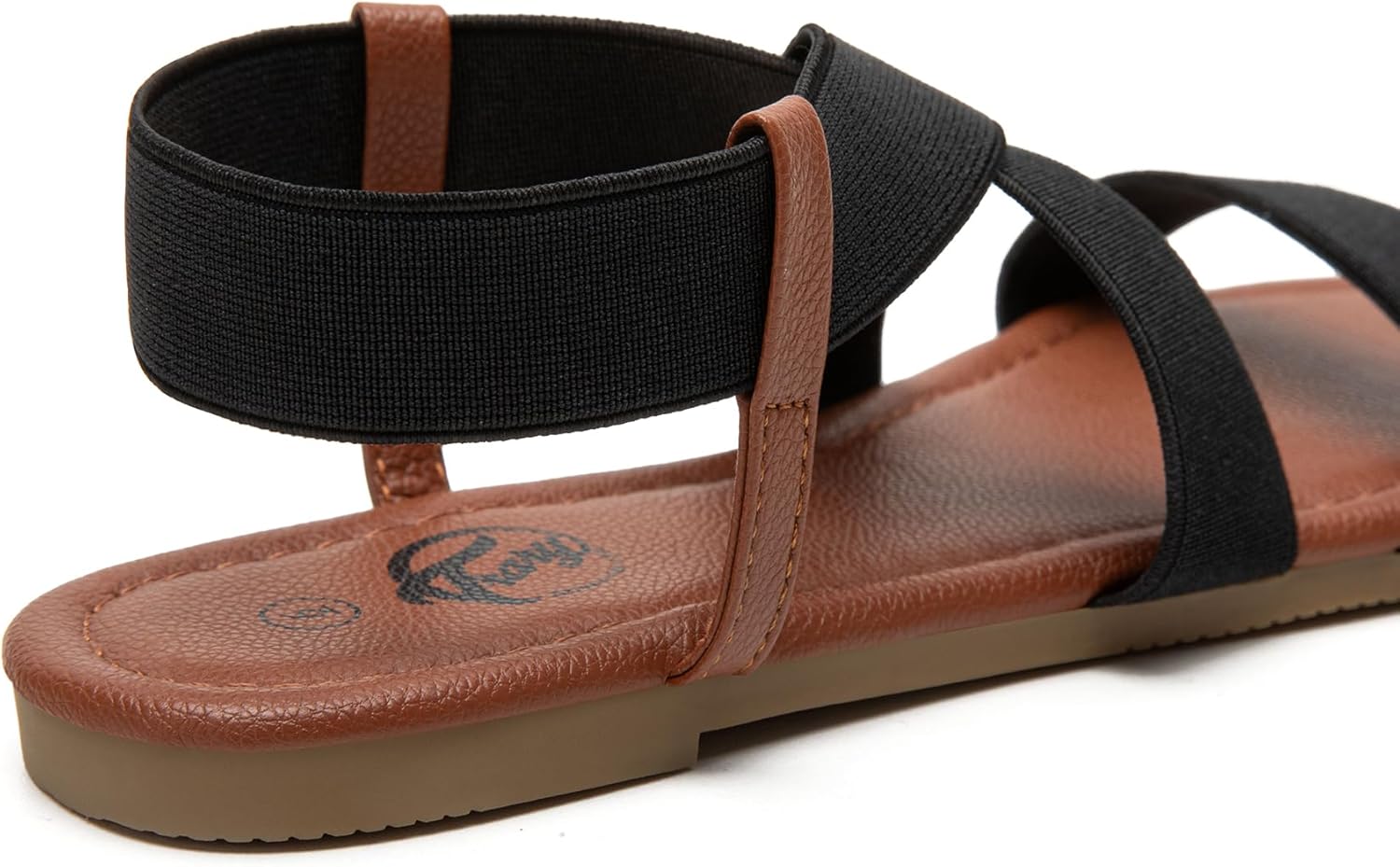 Trary Women's Dressy Summer Sandals, Elastic, Cute, Open Toe, Wide, Sandalias Para Mujer 7.5 Black image 6 of 7 B07KPBK962