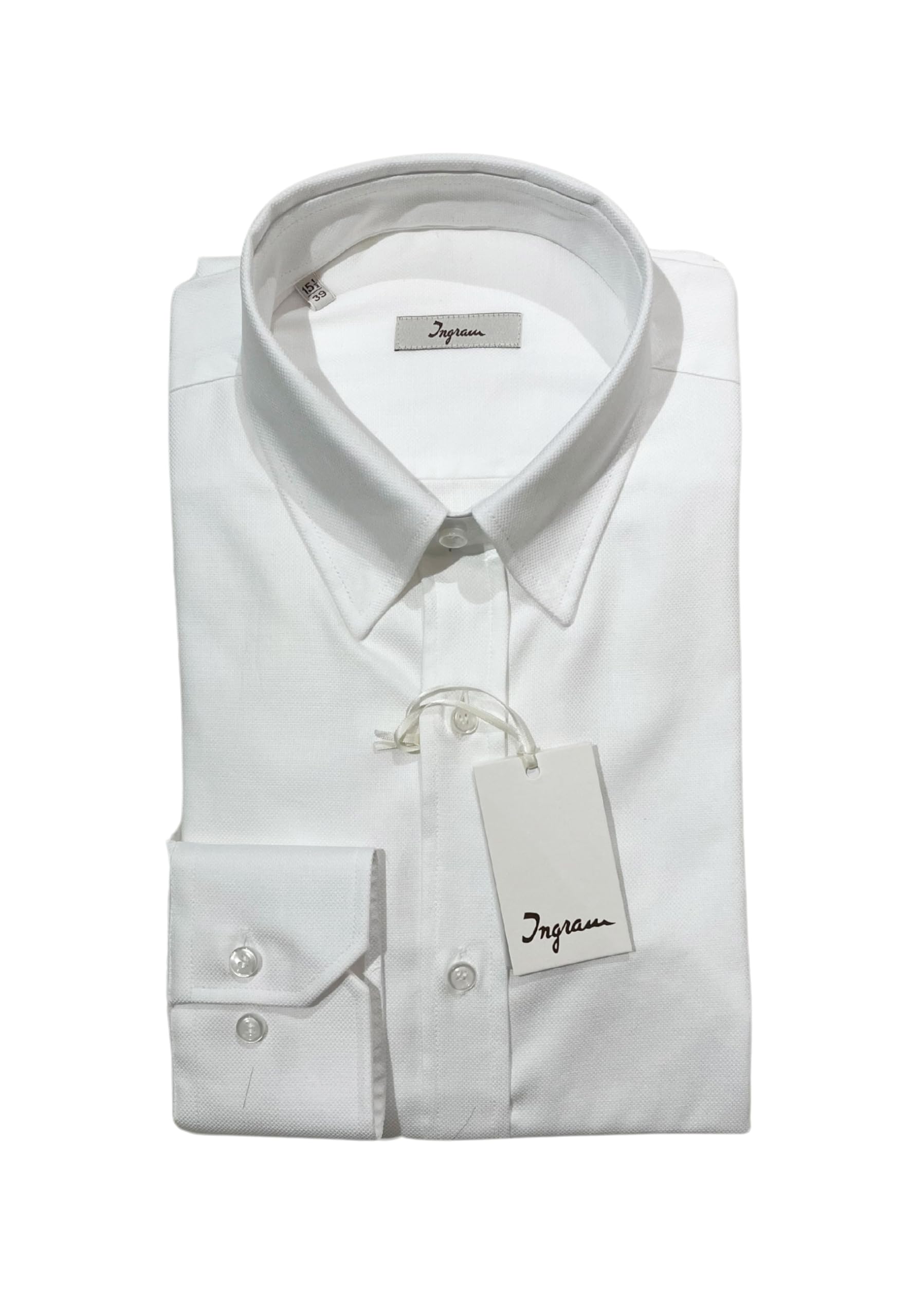 Ingram Camicia Uomo Manica Lunga vestibilità Regular 100% Cotone Oxford 3H369