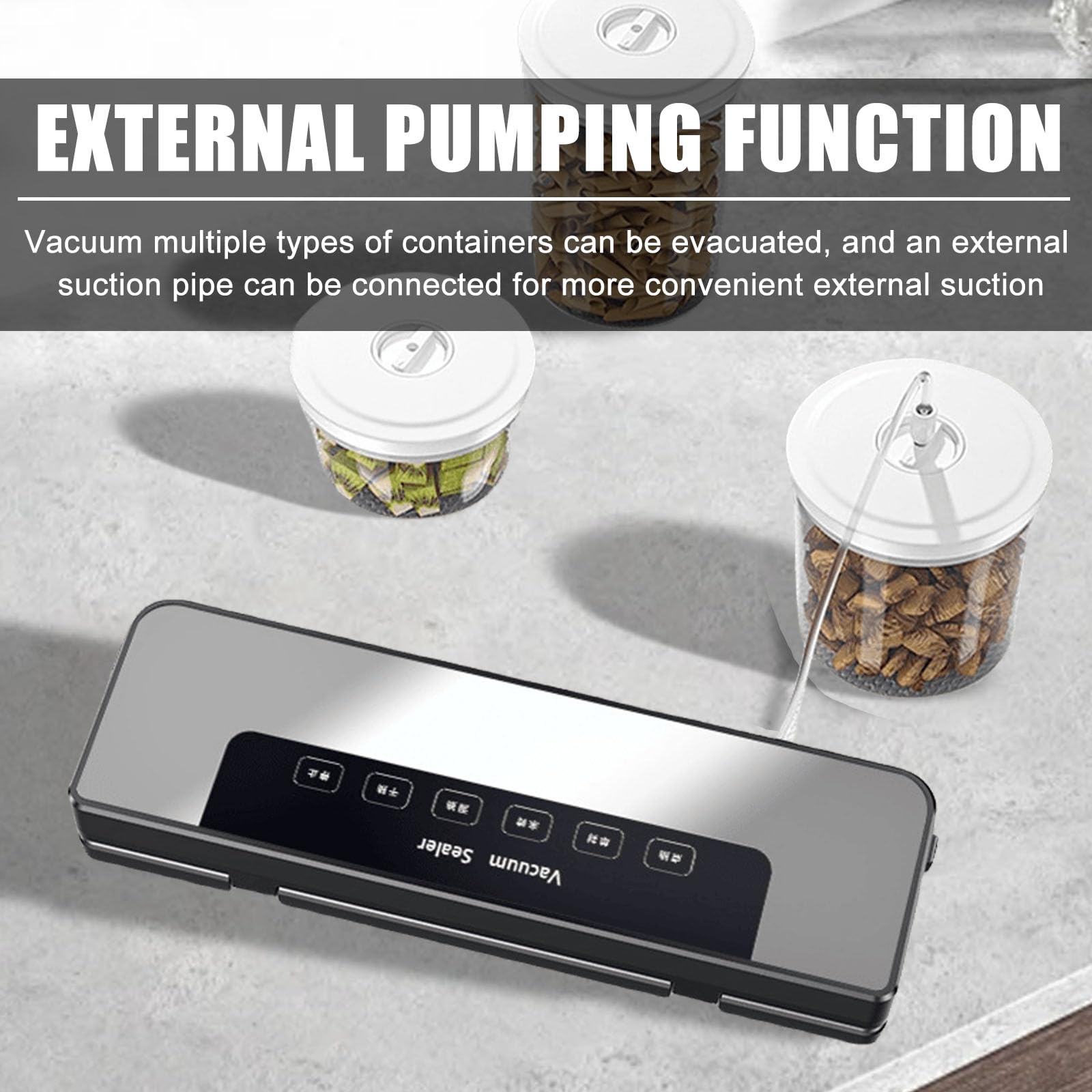 Vaileal Macchina per sottovuoto 5 in 1, saldatrice sottovuoto con 10 sacchetti sottovuoto, sigillante automatico per alimenti secchi o umidi, cibo rimane fresco fino a 8 volte più a lungo
