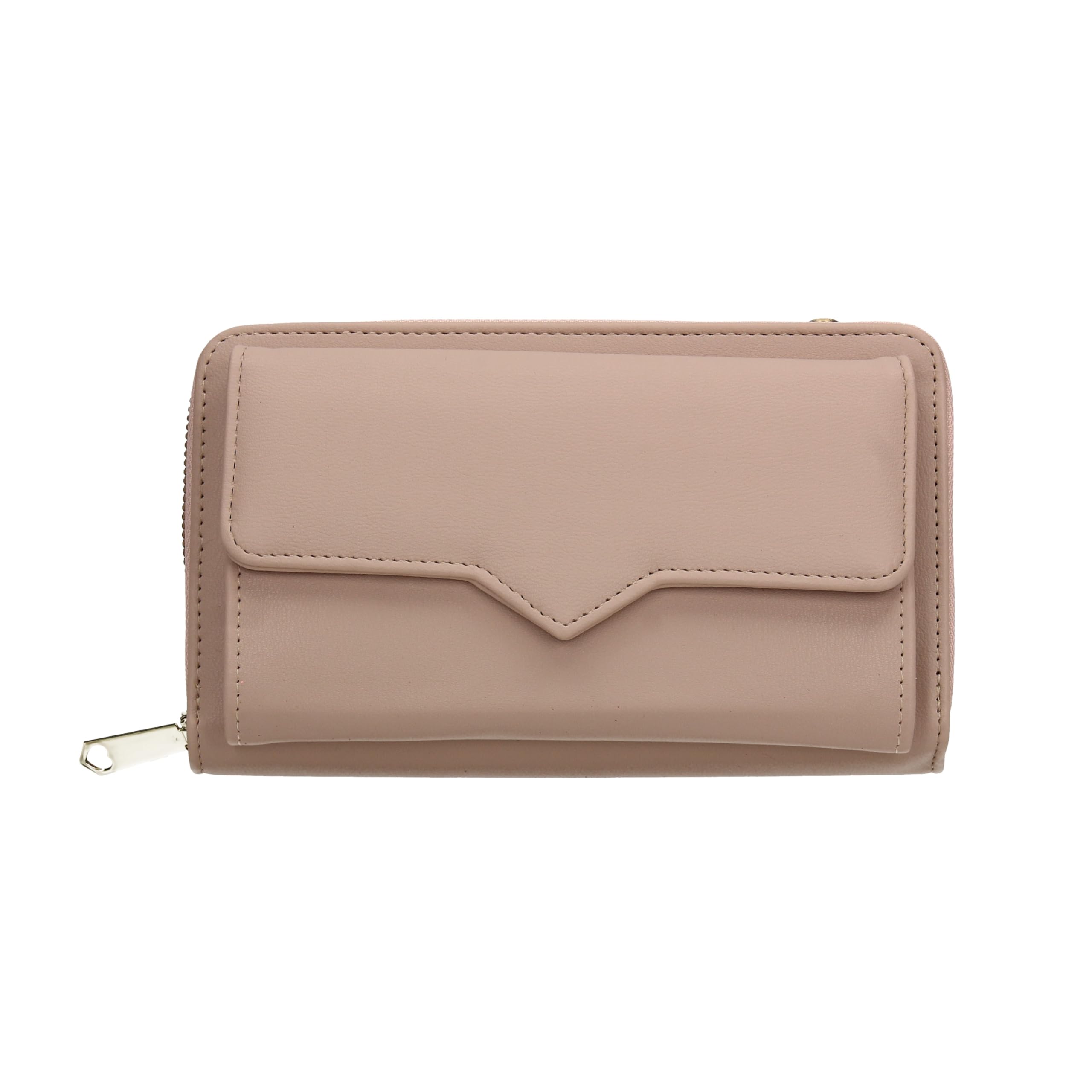 SwankySwans Amy Womens Wallet Faux Leather Vegan Crossbody Bag, Nude