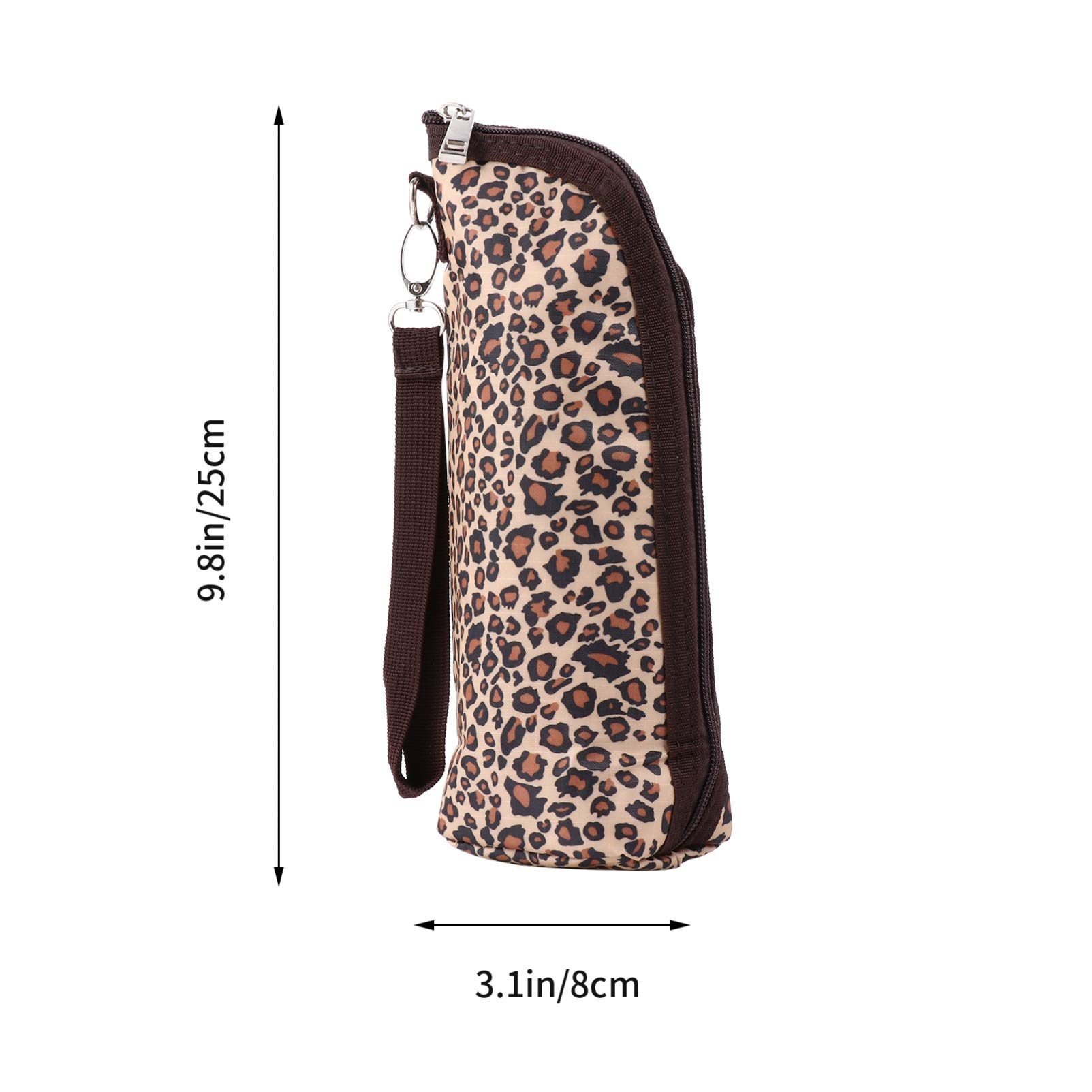 TOYANDONA Oxford Cloth Bag Kids Milk Bottle Keep Warm Zipper Pouch Cover Portable Bag, Leopard, 25X8CM - Image 2
