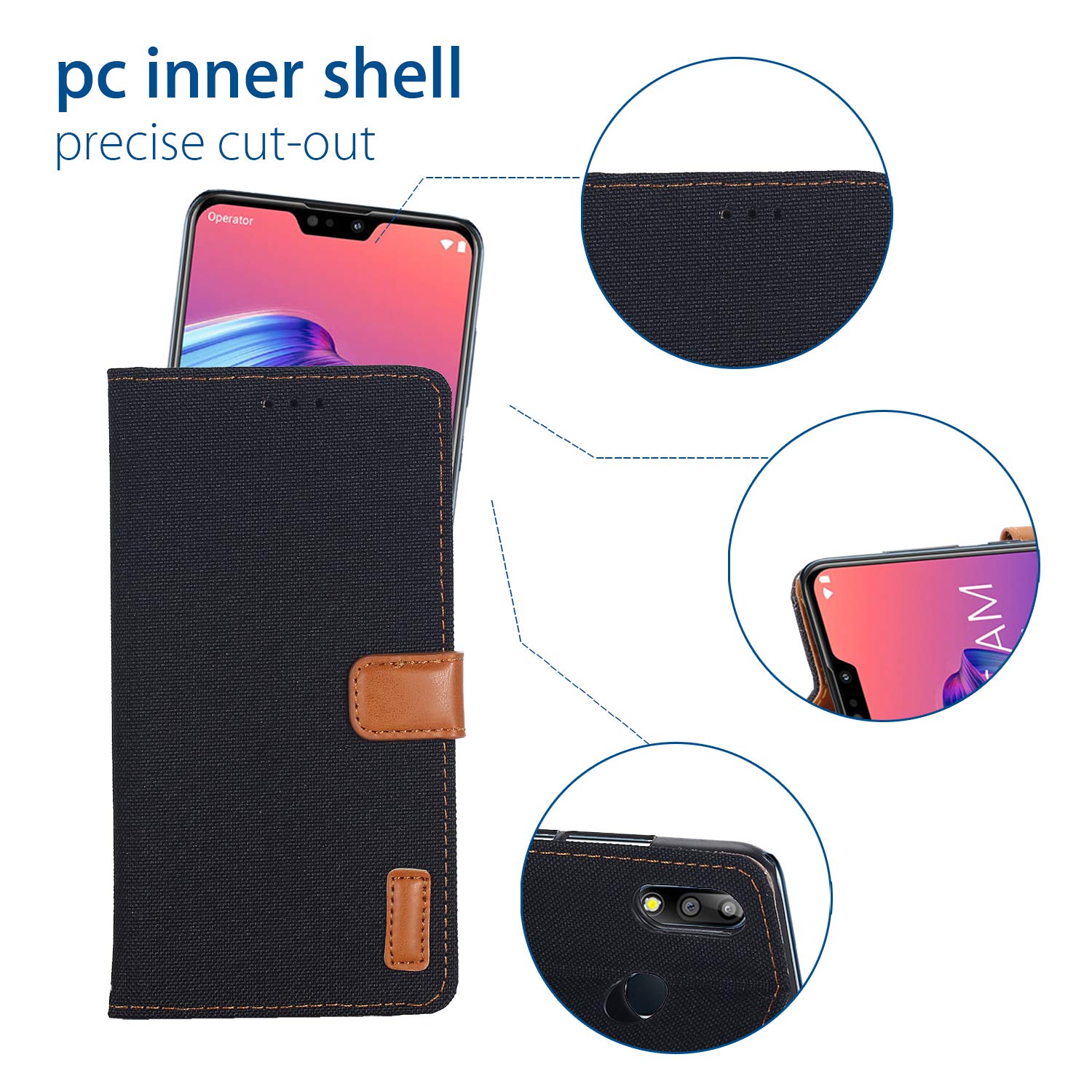 新型モデル デニム デザイン ケース 手帳型 Xp Viesa  新型モデル デニム デザイン ケース 手帳型 Sony Xpの通販 by