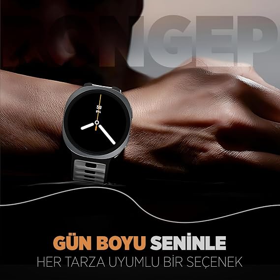Rongep [Dynamic Loop] Samsung Galaxy Watch 9/8 44mm/40mm/Classic 46mm ile Uyumlu Kordon Çift Renkli Silikon Samsung Watch 9 44mm Kordonu Premium Yumuşaklıkta Galaxy Watch 9 Kordon