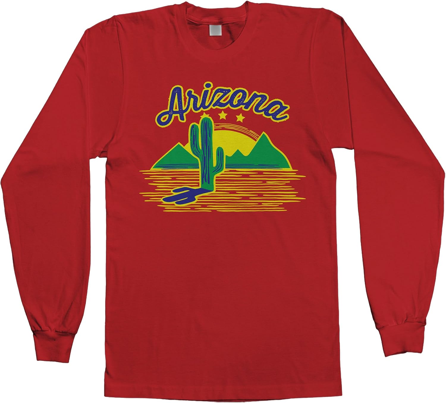 Threadrock Men's Arizona Cactus Long Sleeve T-Shirt