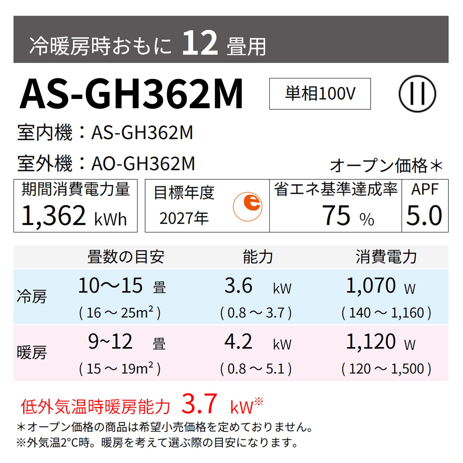 Amazon | ノクリア nocria エアコン 2022年 GHシリーズ AS