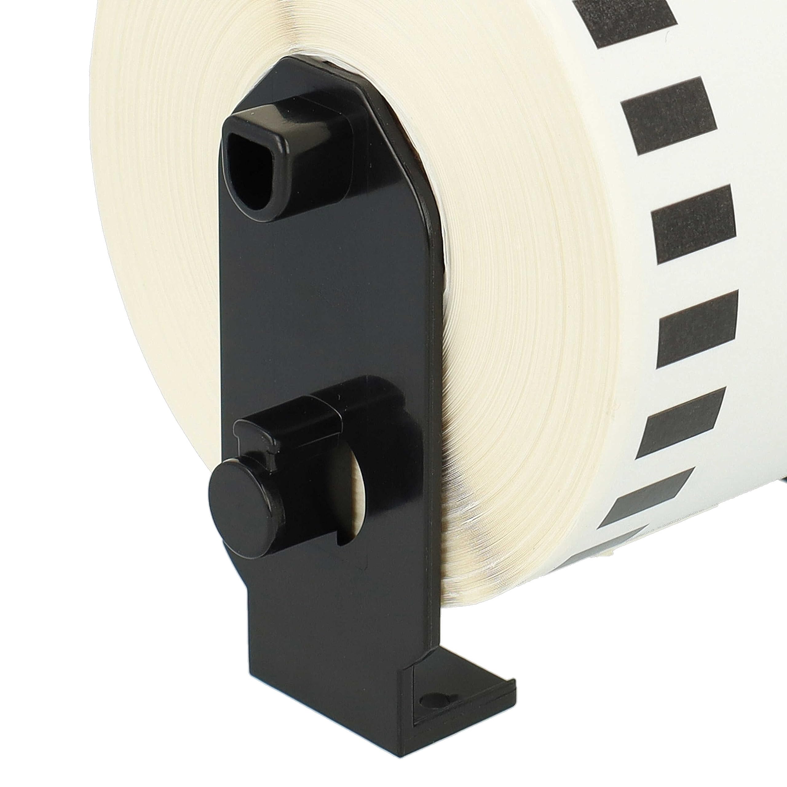 vhbw 10x rotolo etichette con supporto 62mm x 30,48m (1 etichetta) compatibile con Brother PT QL-1050, QL1050N, QL-1060, QL1060N etichettatrice bianco