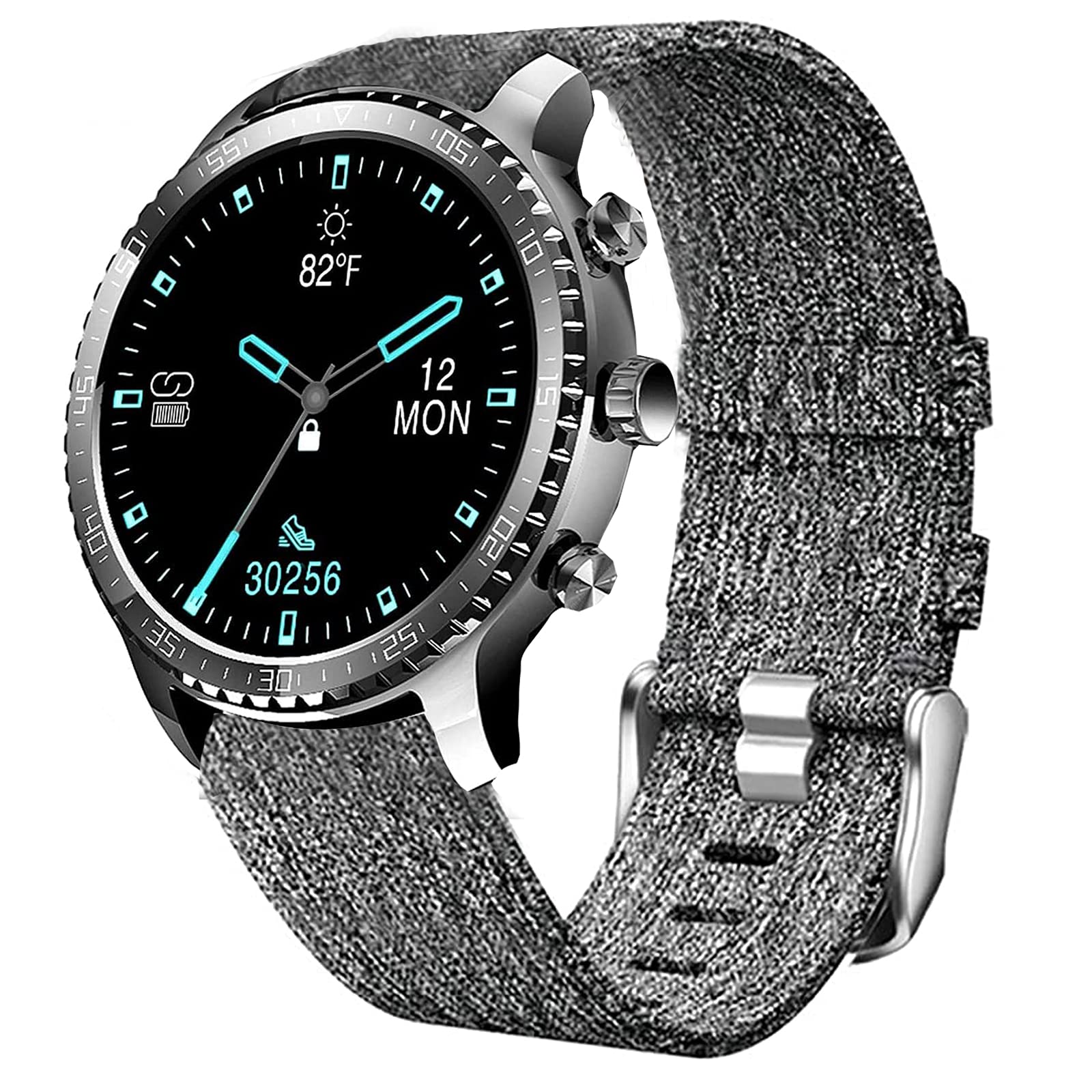 LamshawCompatible for Tinwoo Smartwatch Band, Breathable Nylon Woven Fabric Replacement Accessory Strap Compatible for Tinwoo T20 / T20W / T21 Smartwatch