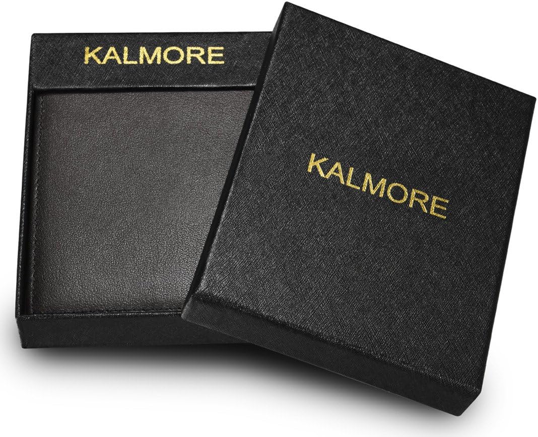 KALMOR Men's RFID Blocking Extra Slim Multi-Card Leather Bifold Pocket Wallet with Id Window - Image 8