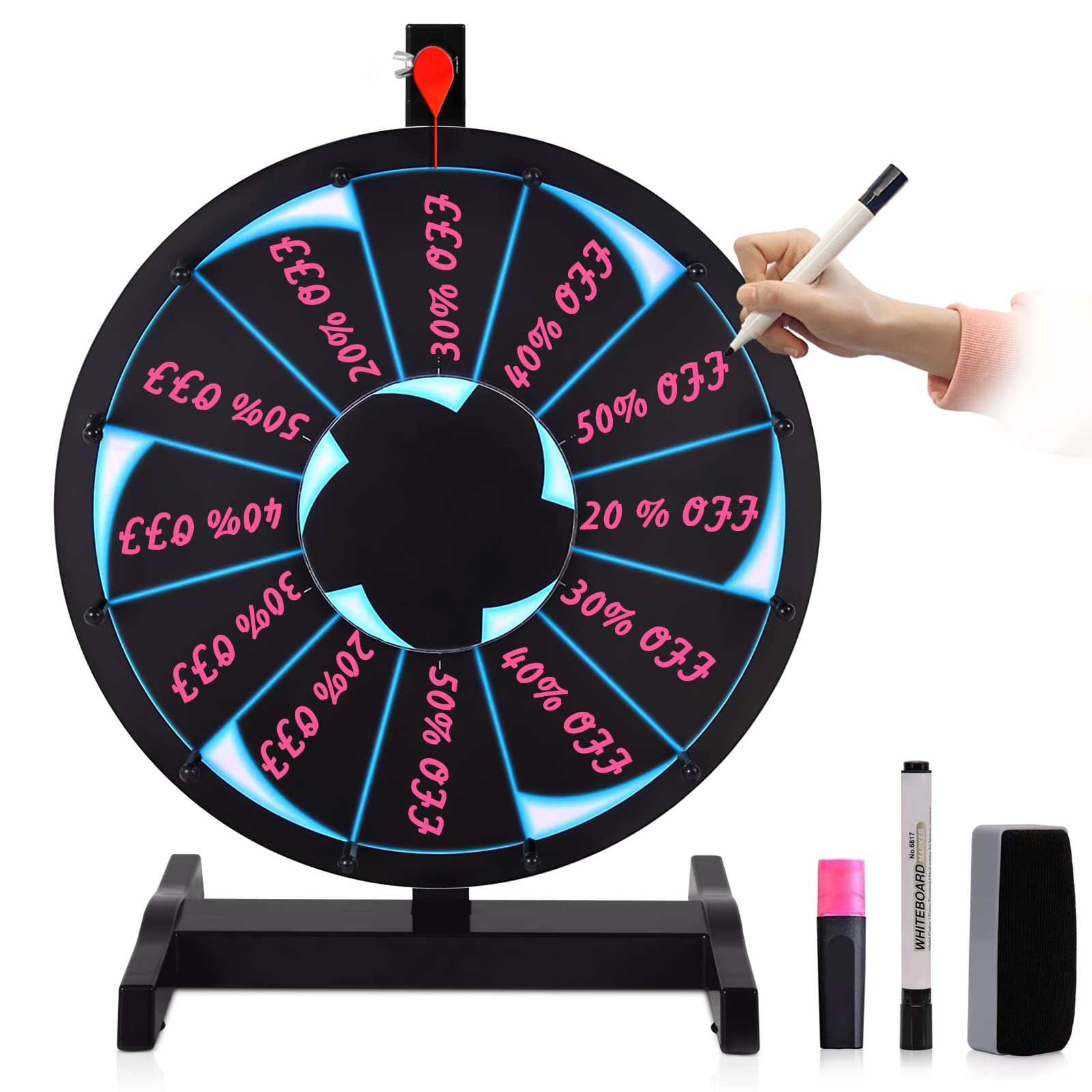 Hooomyai 15 Inch Tabletop Spinning Wheel 