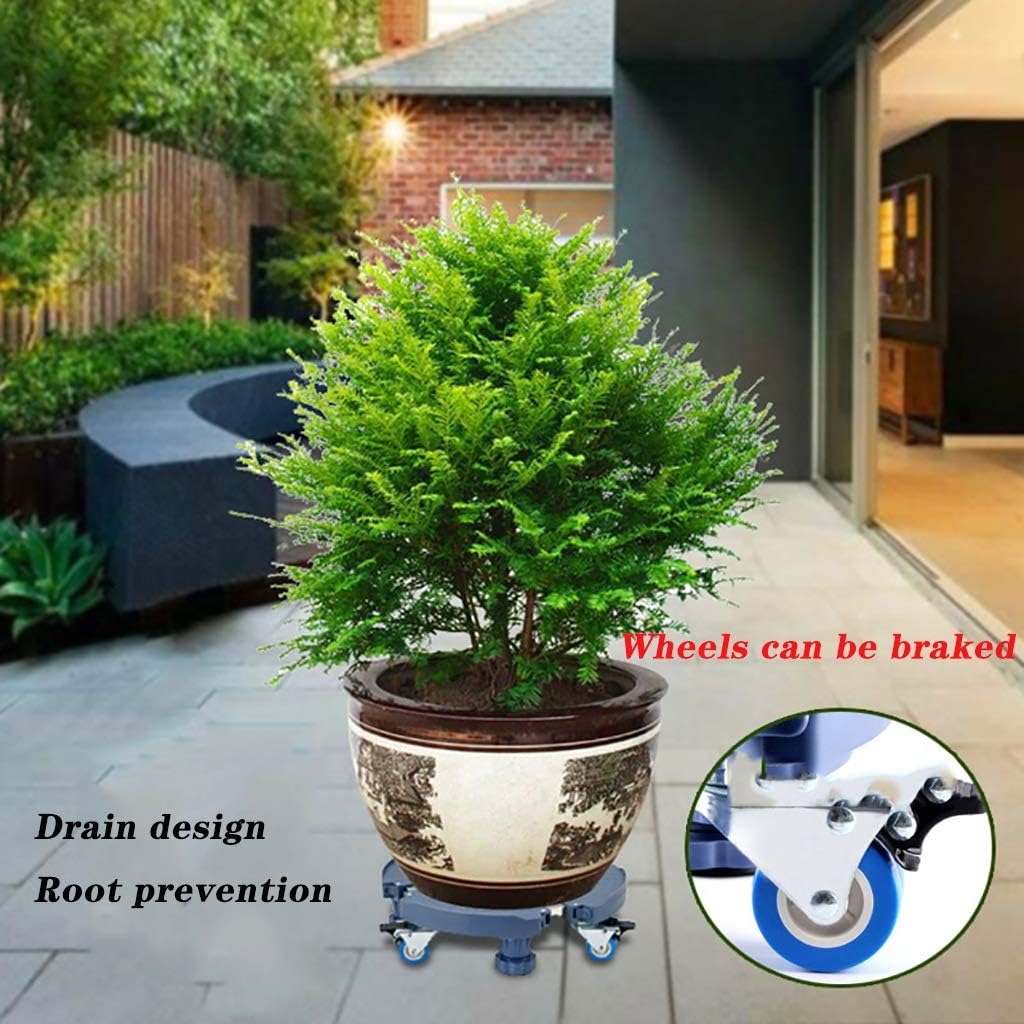 21.6in Planter Caddies,Heavy Duty Metal Plant Stand with Wheels,with Heavy Duty Wheels Metal Plant Caddy,Load Bearing: 100kg-150kg