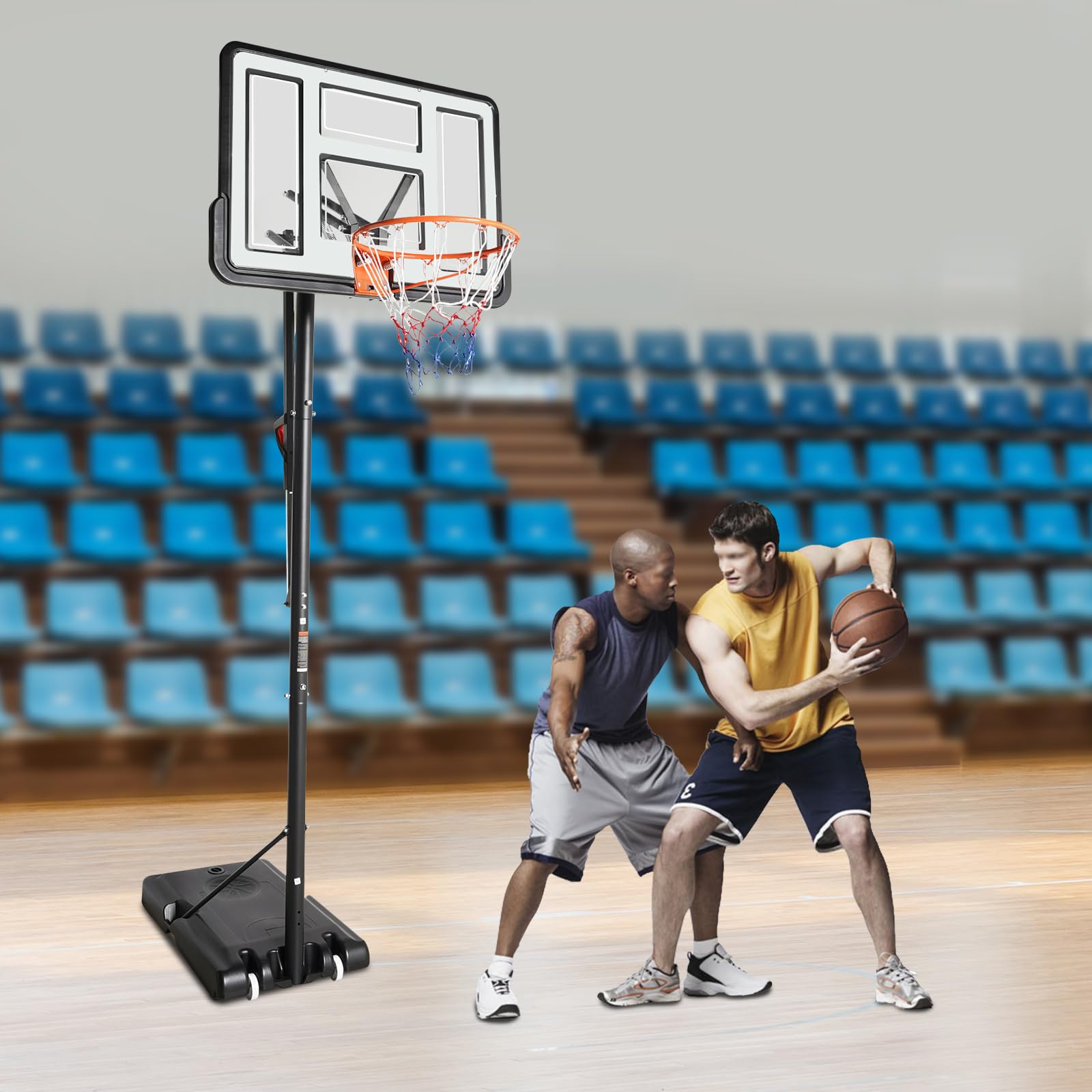 Tragbarer Basketballkorb-Ständer, höhenverstellbarer, tragbarer Backboard-Mechanismus, Basketball-Set für Kinder und Erwachsene