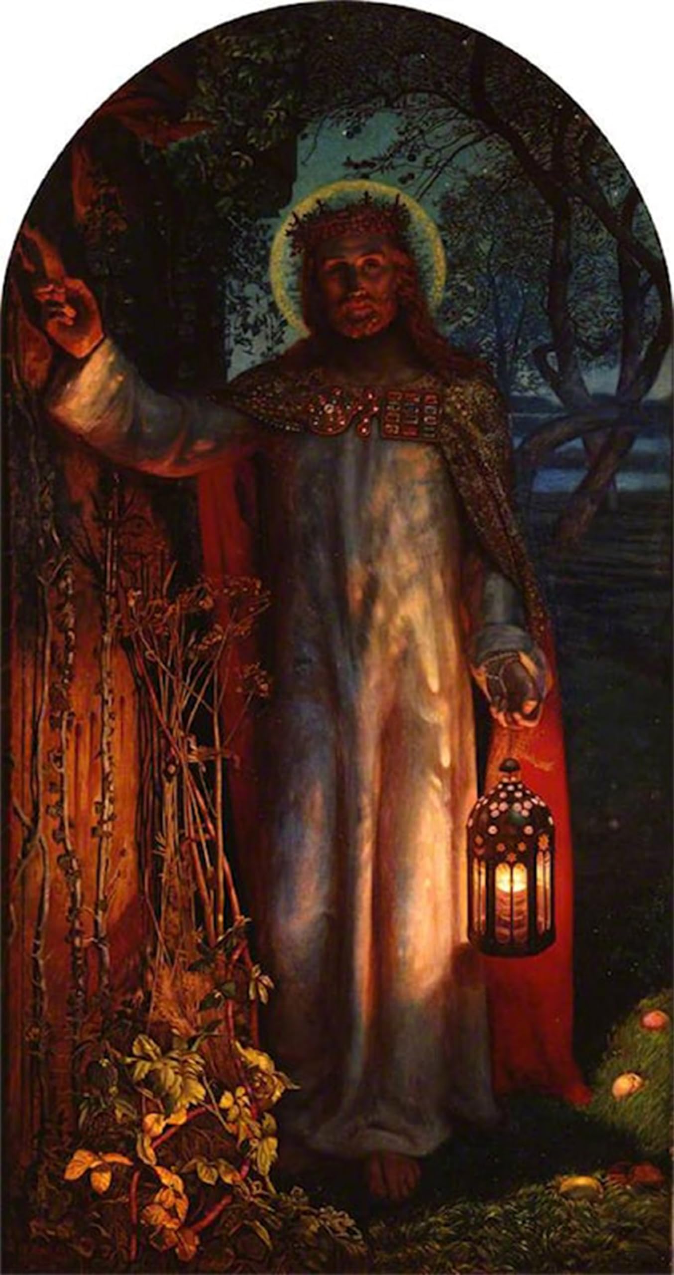 POSTERIIk Famous Modern Artwork Art Mural la luce del mondo William Holman Hunt Oil Paintings Pictures for Home Decor 60x90cm