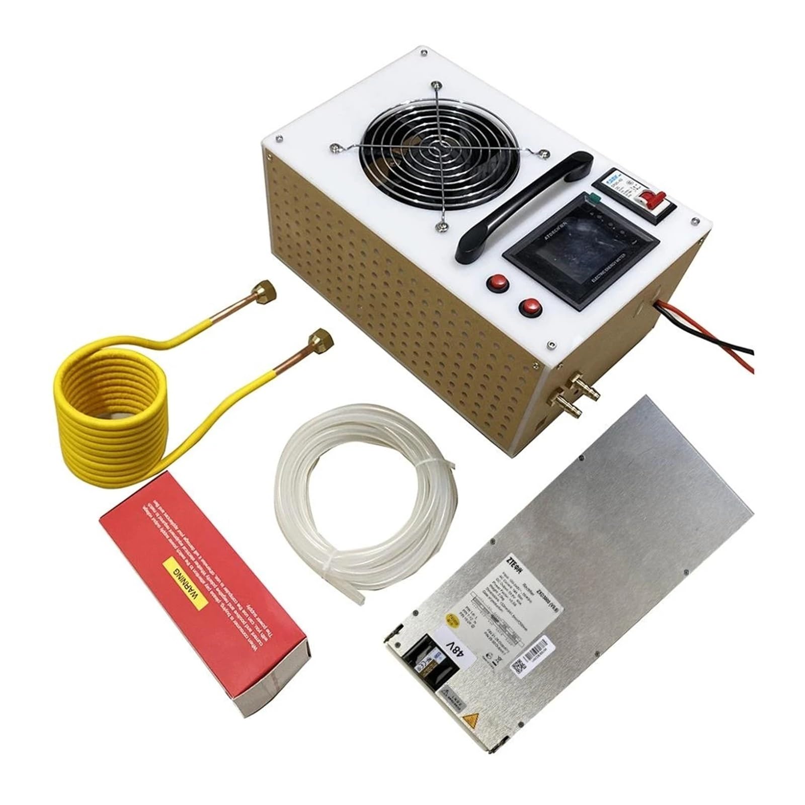 Induction Heater, 2500W Induction Heater High Frequency Induction Heating Machine Metal Smelting Furnace Welding Metal Quenching Equipment(Blu)