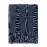 Throw Blanket Textured Knitted Blanket