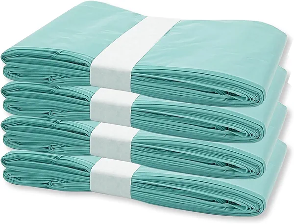 Zippland Diaper Pail Liner Refills Bags Compatible with Janibell Akord 330 Series Adult Diaper System, Green, Lightly Scented, 4 Count