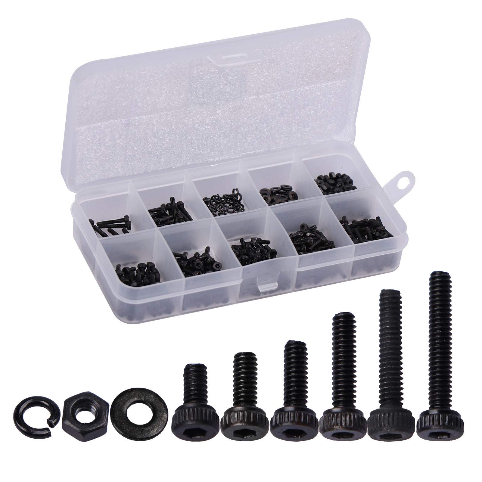 Kozelo 562pcs M2.5 Socket Head Cap Screw Assortment – Stainless Steel Allen Drive Kit For 3D Printers & Machinery
