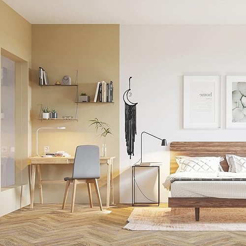 Miniatura 5 de Kit de macramé, kit de macramé para atrapasueños de luna para niños y adultos principiantes, incluye anillos de aro de metal, cordón de macramé o