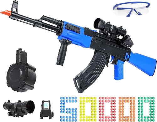 Pistola eléctrica AK 47 de bolas de gel automática y manual de modo dual con 50000 cuentas de agua juguetes de bolas de salpicaduras en el patio