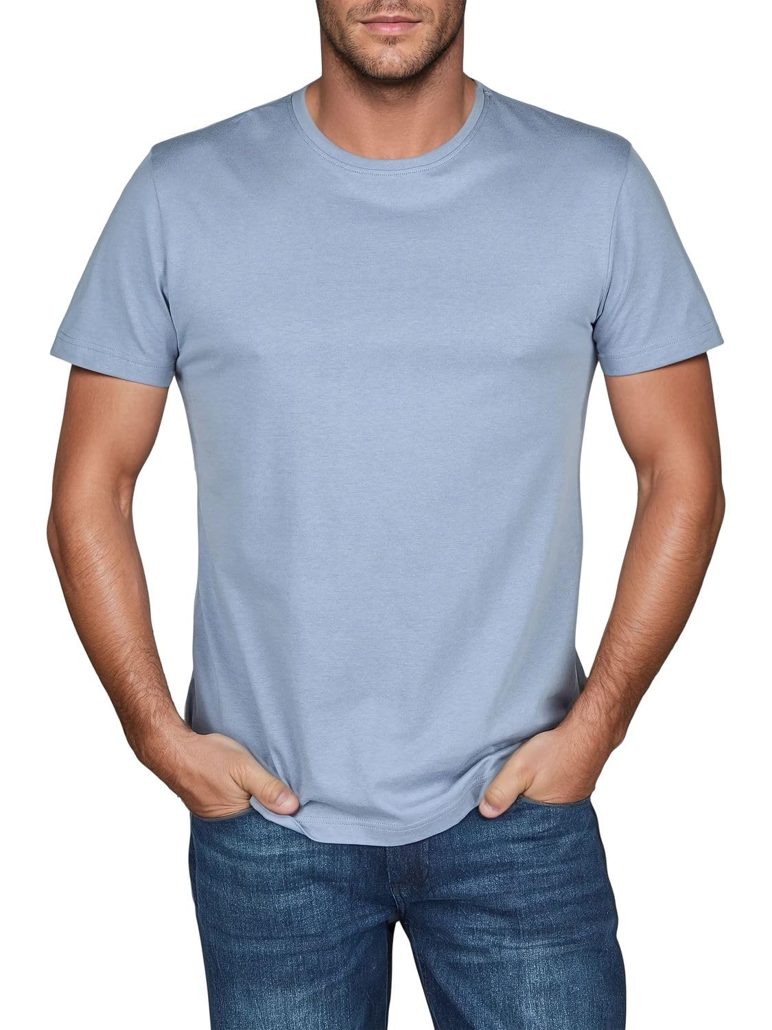 riverso Tshirt Herren Regular Fit RIVDean 5er Set Pack Rundhals Kurzarm | Sommer Tee Shirt Basic Schwarz Weiß Beige Grün Grau Blau S M L XL XXL 3XL 4XL 5XL