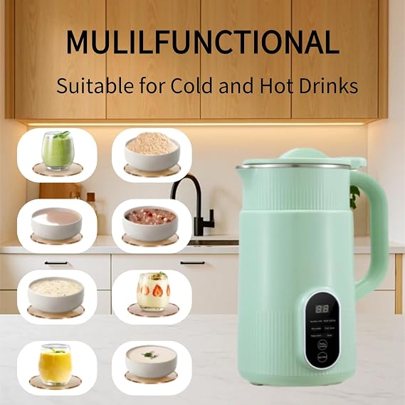 51oz Nut Milk Maker, 10 in 1 Automatic Nut Milk Maker with 8 Blades, Almond Milk Machine, Plant Based Milks Homemade Oat, Juice, Soy Milk Machine with Boil Water &