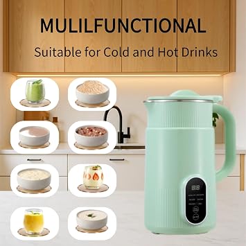 51oz Nut Milk Maker, 10 in 1 Automatic Nut Milk Maker with 8 Blades, Almond Milk Machine, Plant Based Milks Homemade Oat, Juice, Soy Milk Machine with Boil Water &